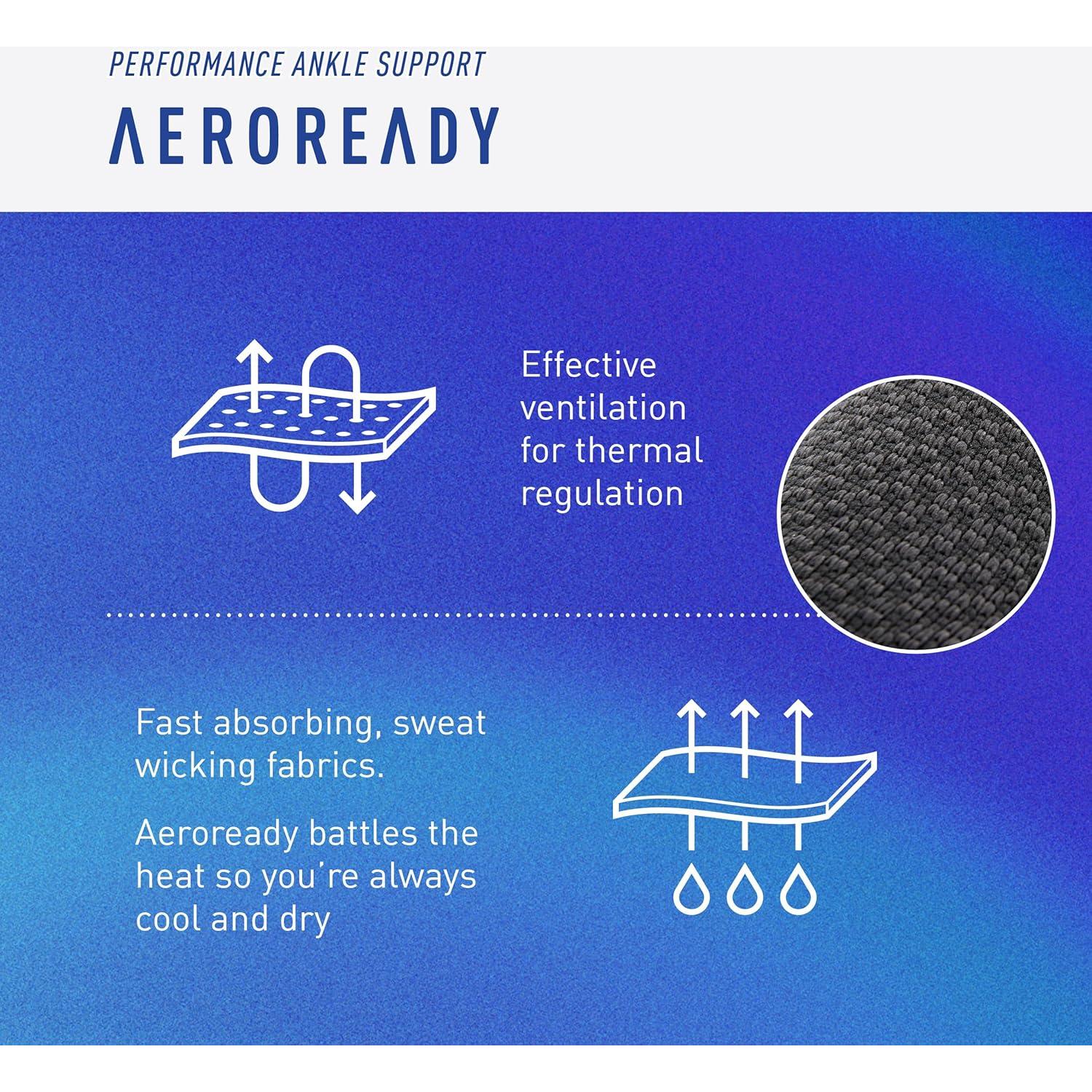 Manga de Compresión para Tobillo Adidas Aeroready Mediana