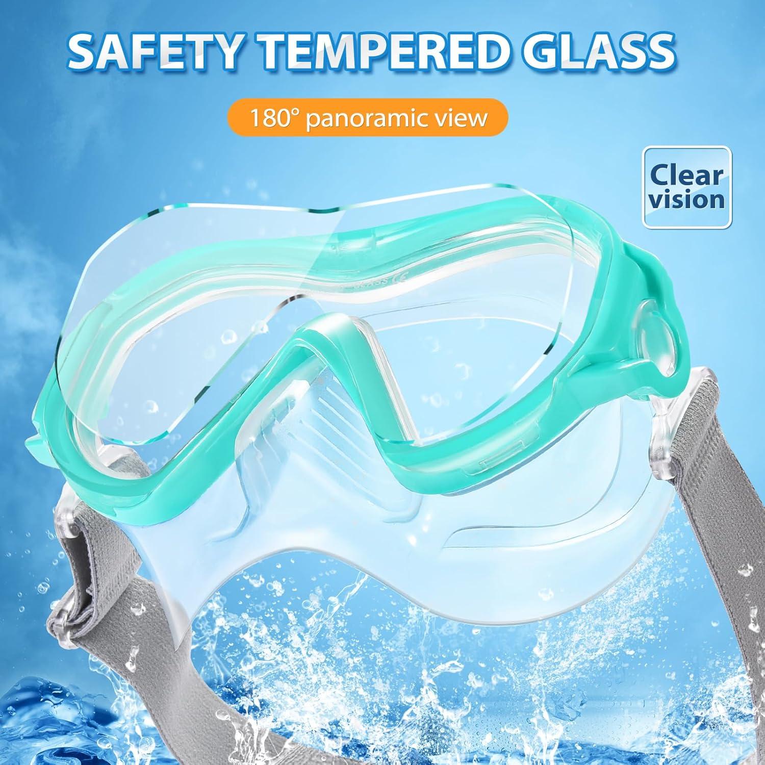 Gafas de natación Supertrip QS010 con cubierta nasal y vidrio templado