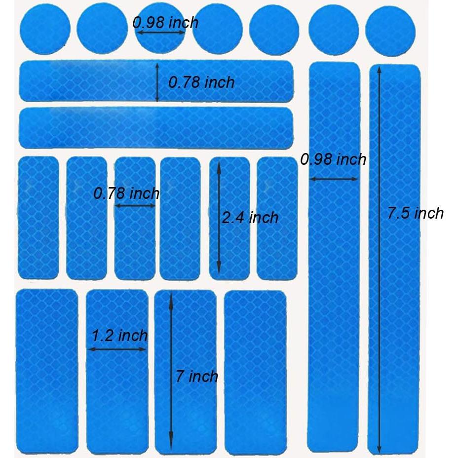 55 Calcomanías Reflectantes Leasinder para Bicicleta y Casco