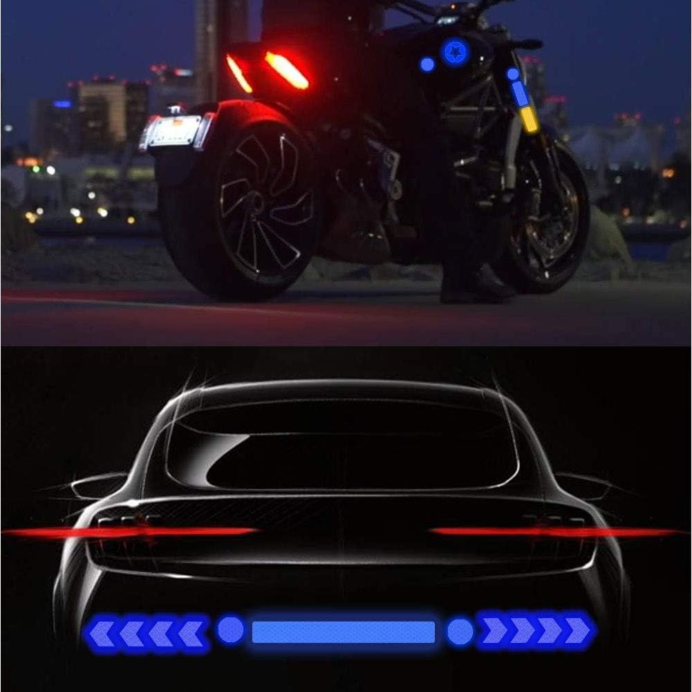 55 Calcomanías Reflectantes Leasinder para Bicicleta y Casco