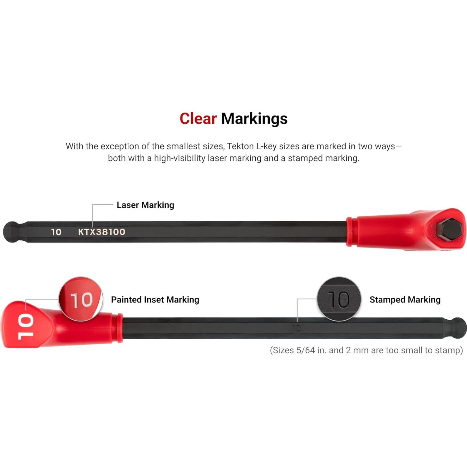 Llave T Tekton con extremo de bola 0.64 cm KTX37250