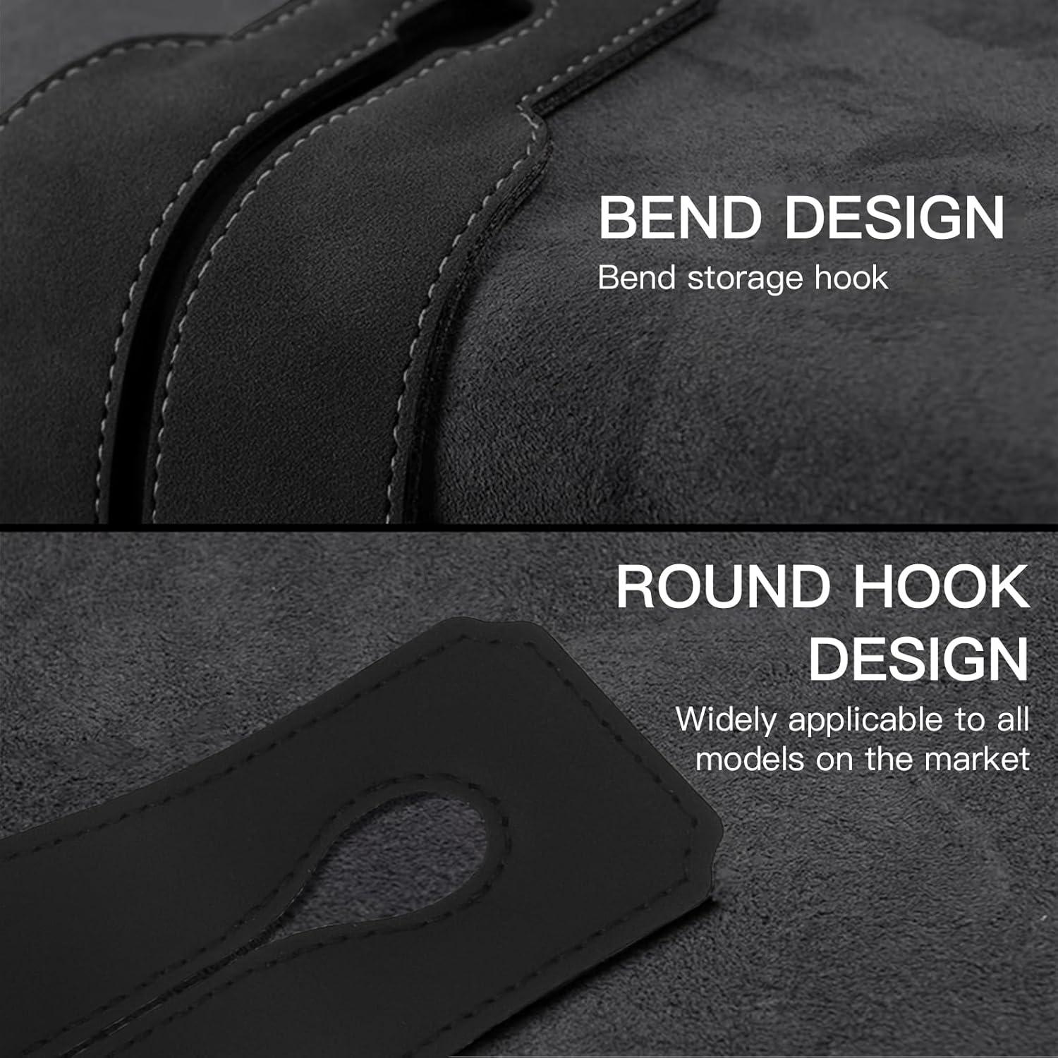 Paquete de 2 Ganchos de Cuero para Reposacabezas GONTSIG