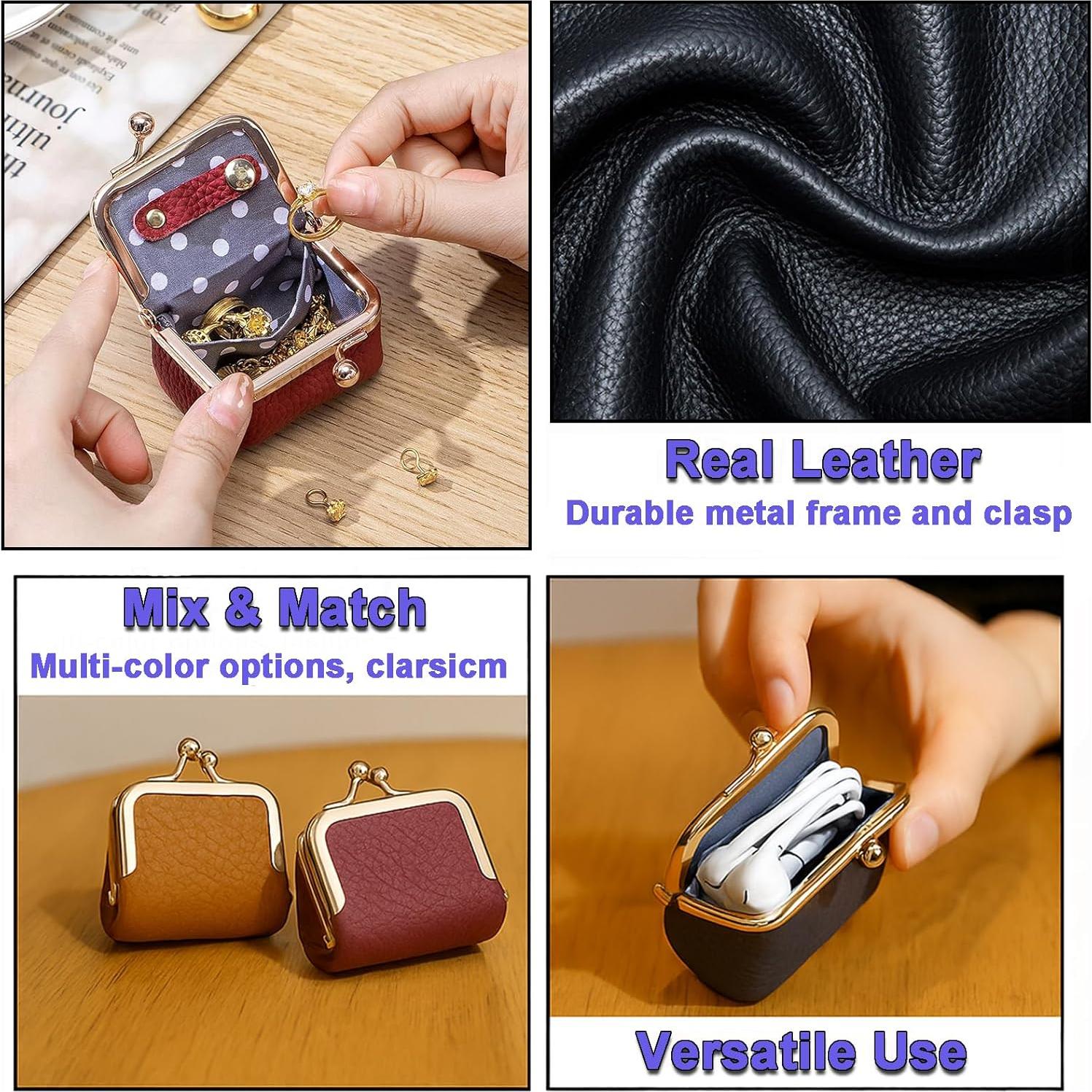 Mini Caja de Joyería de Cuero TNDCKP Negra Portátil