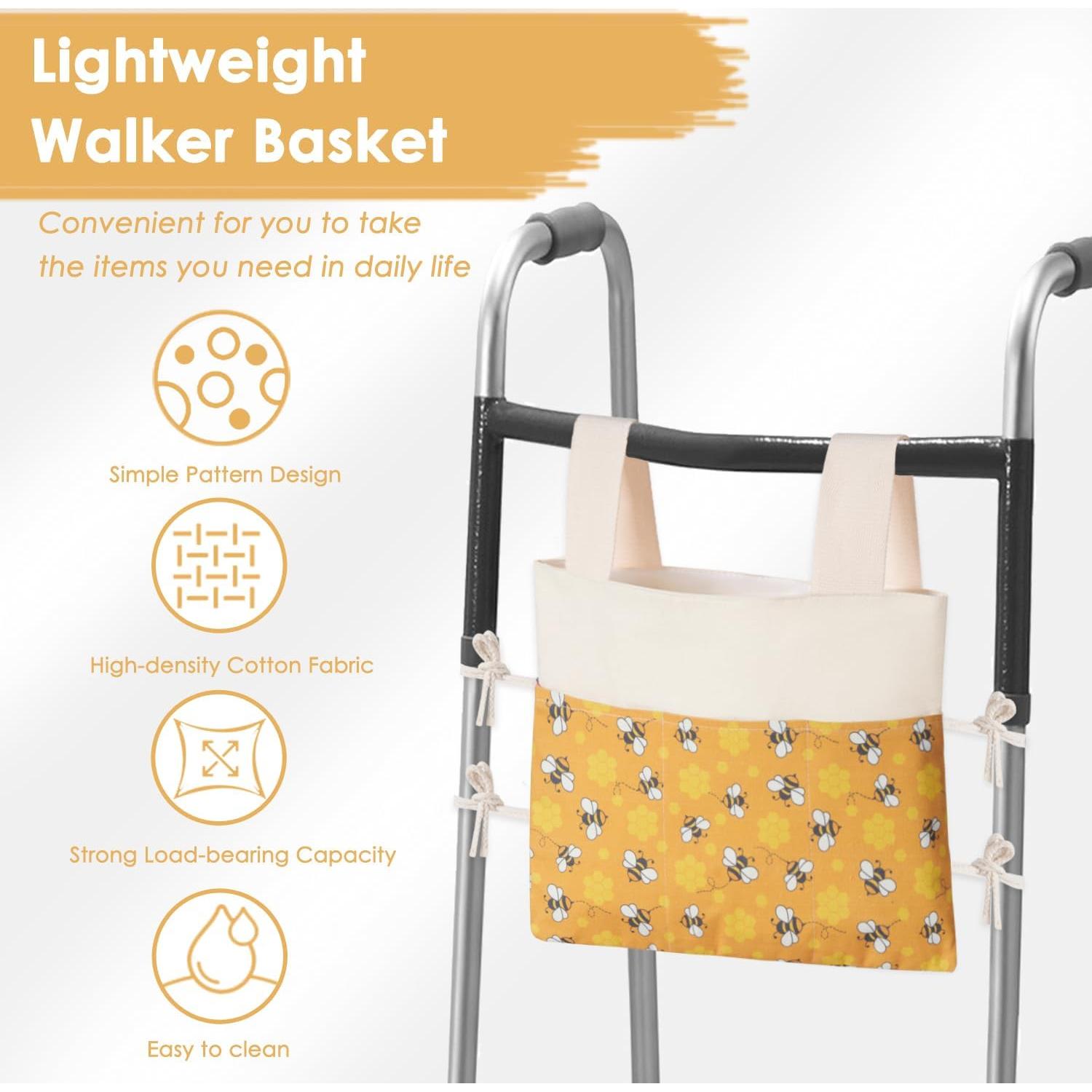 Bolsa para Andador TOGETRUE con Soporte para Vaso 38x29cm Abejas