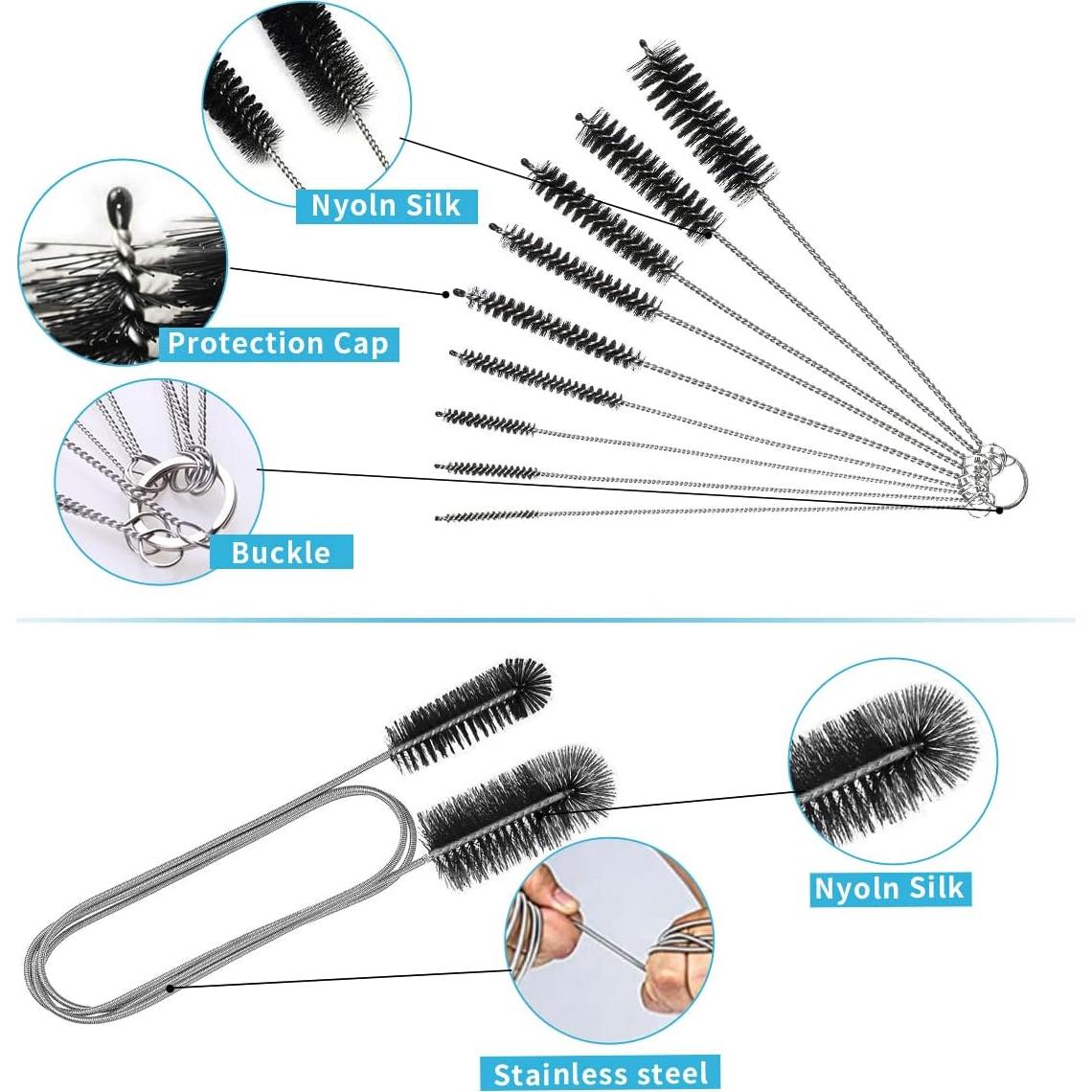 Juego de 10 Cepillos de Limpieza Flexible CANIPHA 155 cm