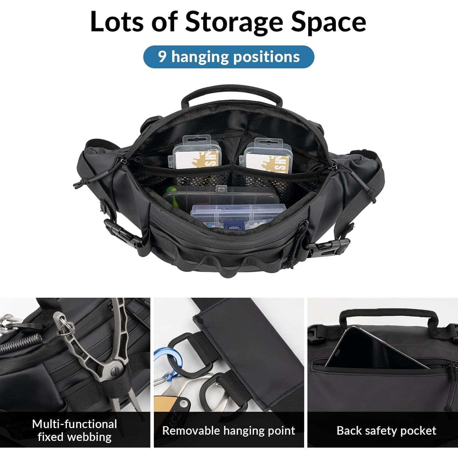 Kit de Pesca THKFISH 85 Piezas con Bolsa Impermeable y Accesorios