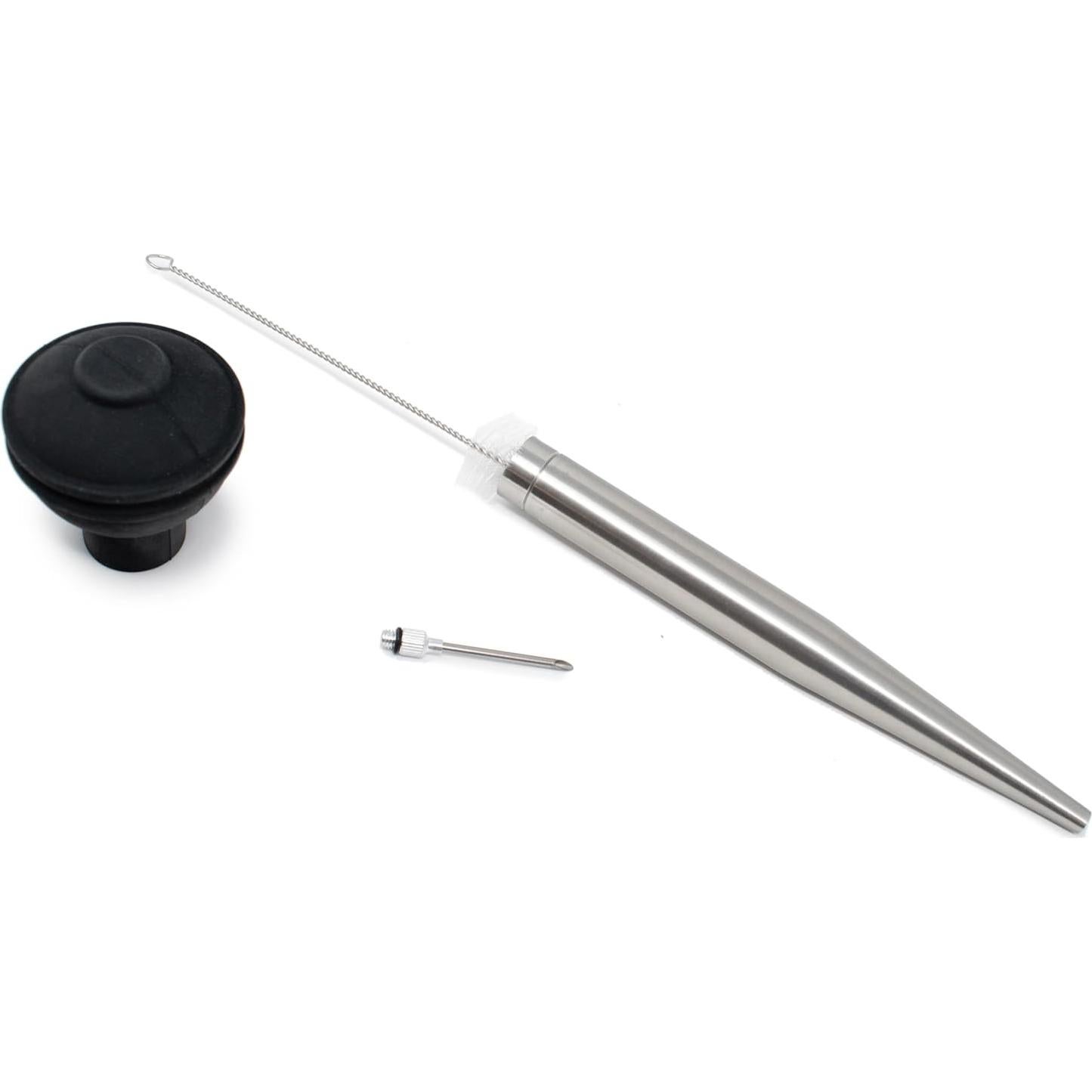 Baster de Acero Inoxidable Norpro 28cm con Aguja y Cepillo