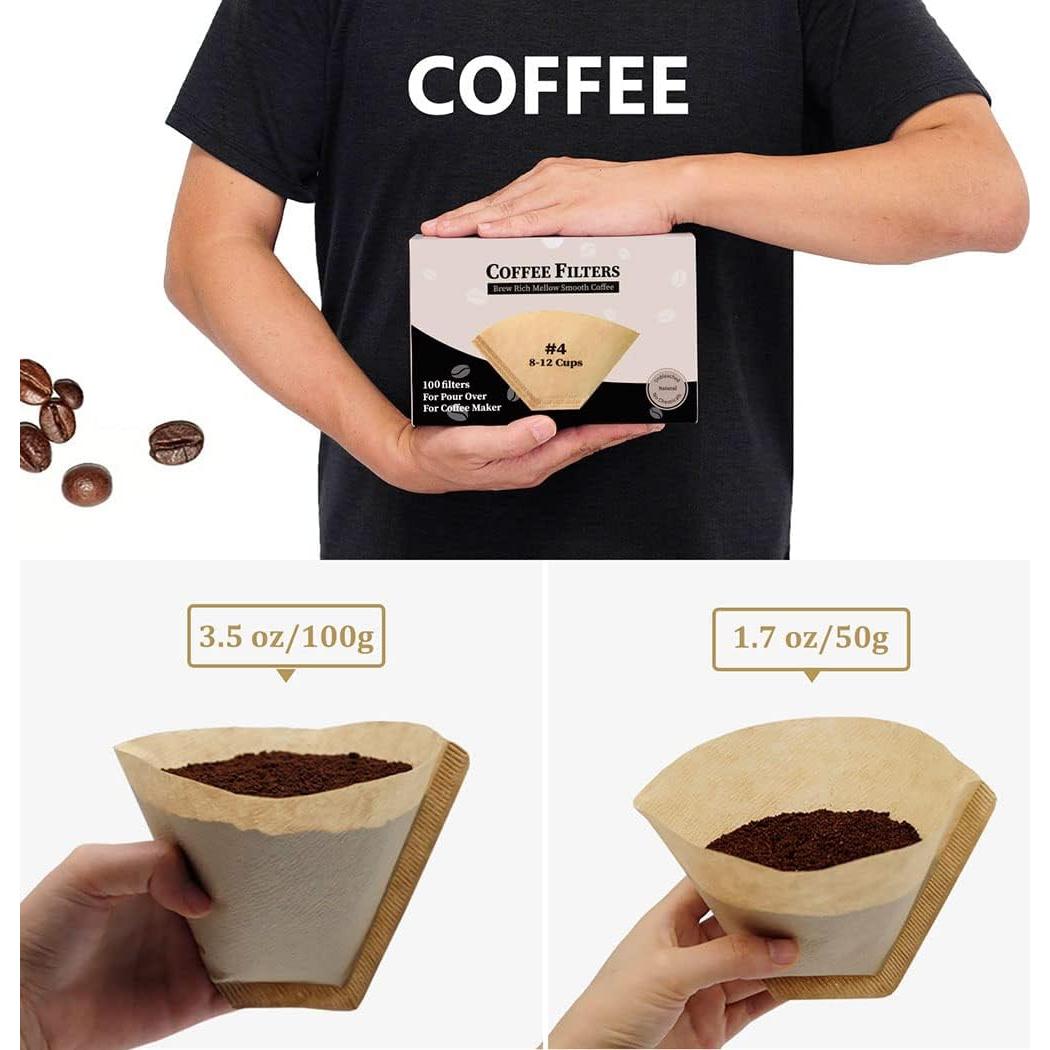 Filtro de Café Cono Irekamons 100 Unidades Natural 8-12 Tazas