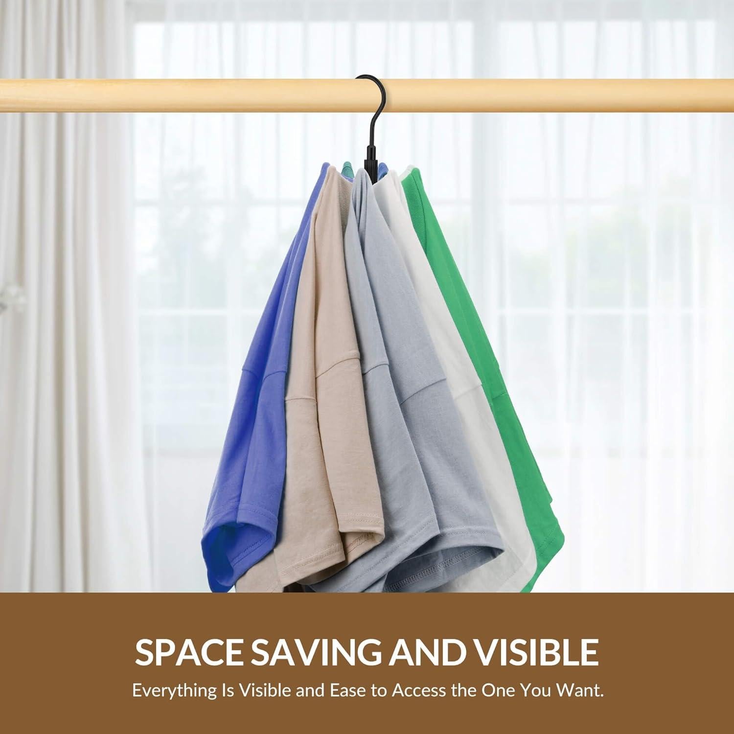 Ganchos Ahorradores de Espacio ZEDODIER para Ropa - 8 Ganchos Rotativos