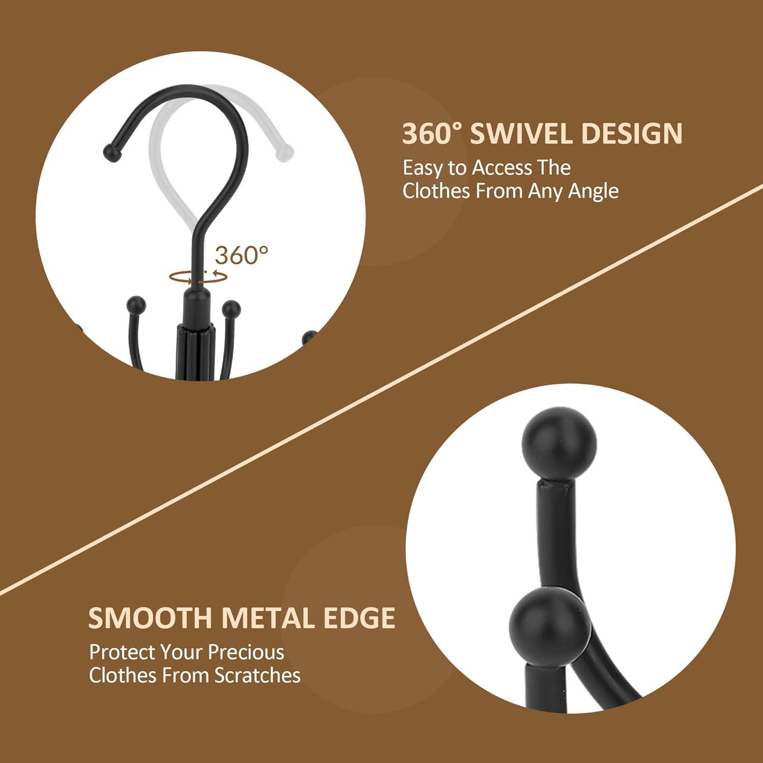 Ganchos Ahorradores de Espacio ZEDODIER para Ropa - 8 Ganchos Rotativos