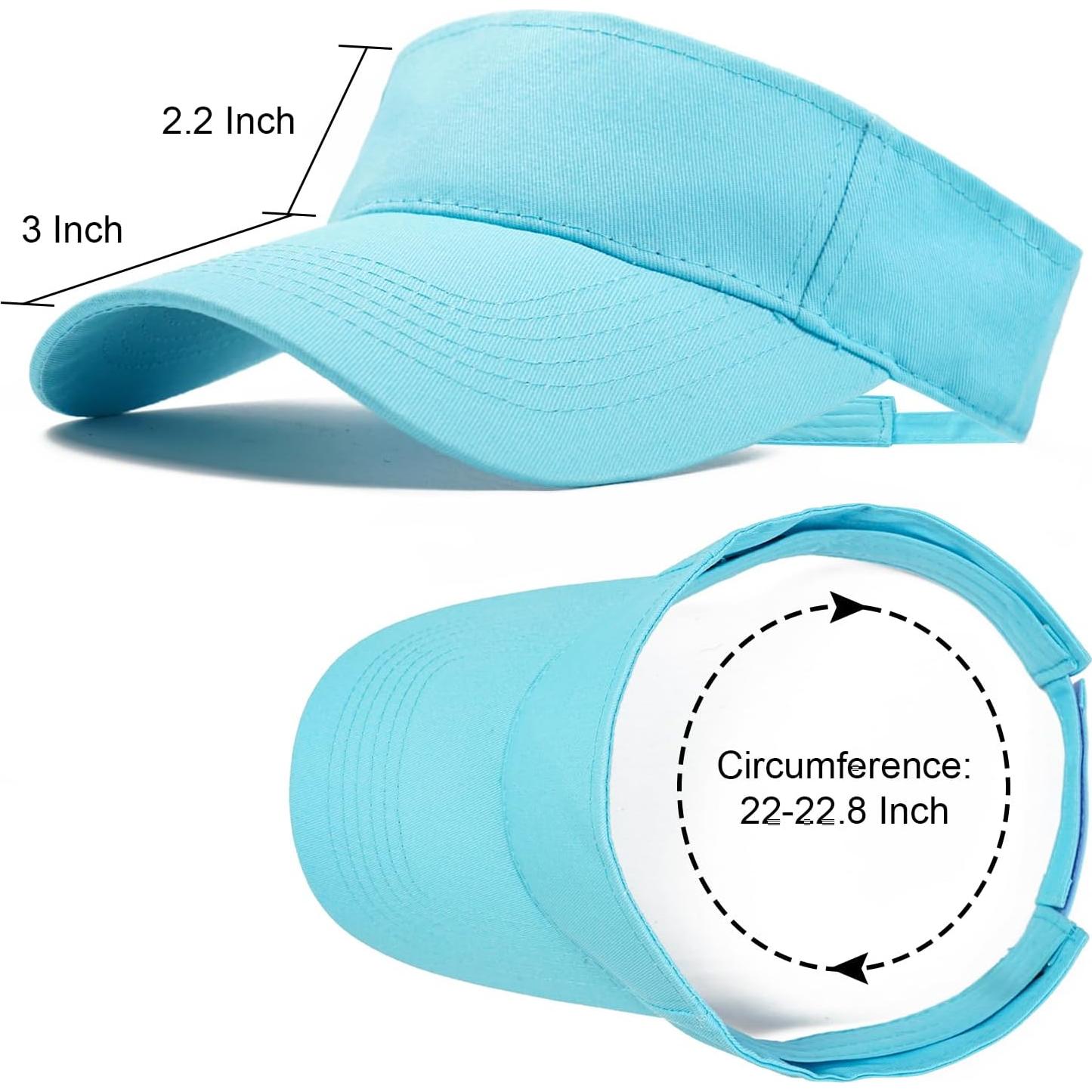 Gorra Visera Deportiva ANDICEQY Ajustable Algodón Azul Ácido