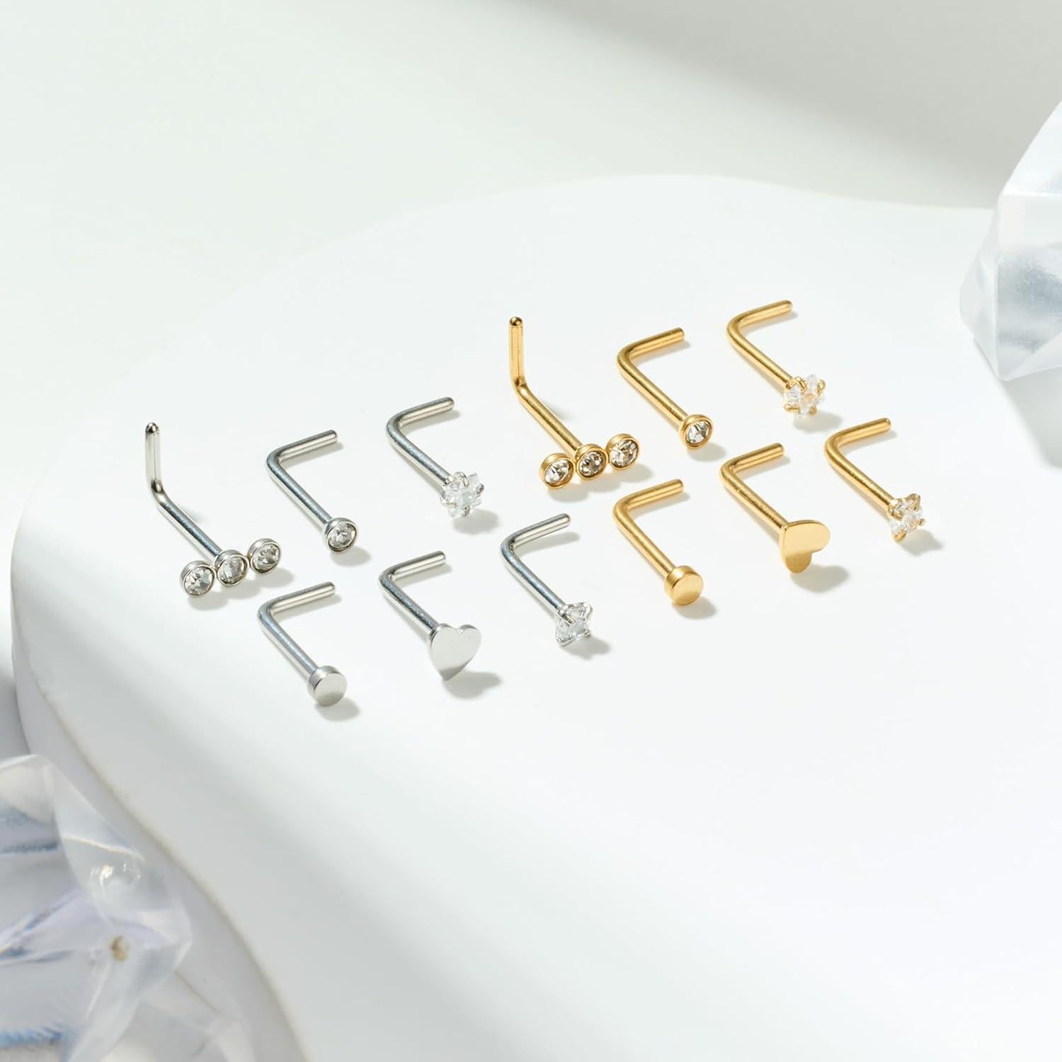 Kit de Piercing de Nariz Tokring - 2 Pistolas 20G y Studs