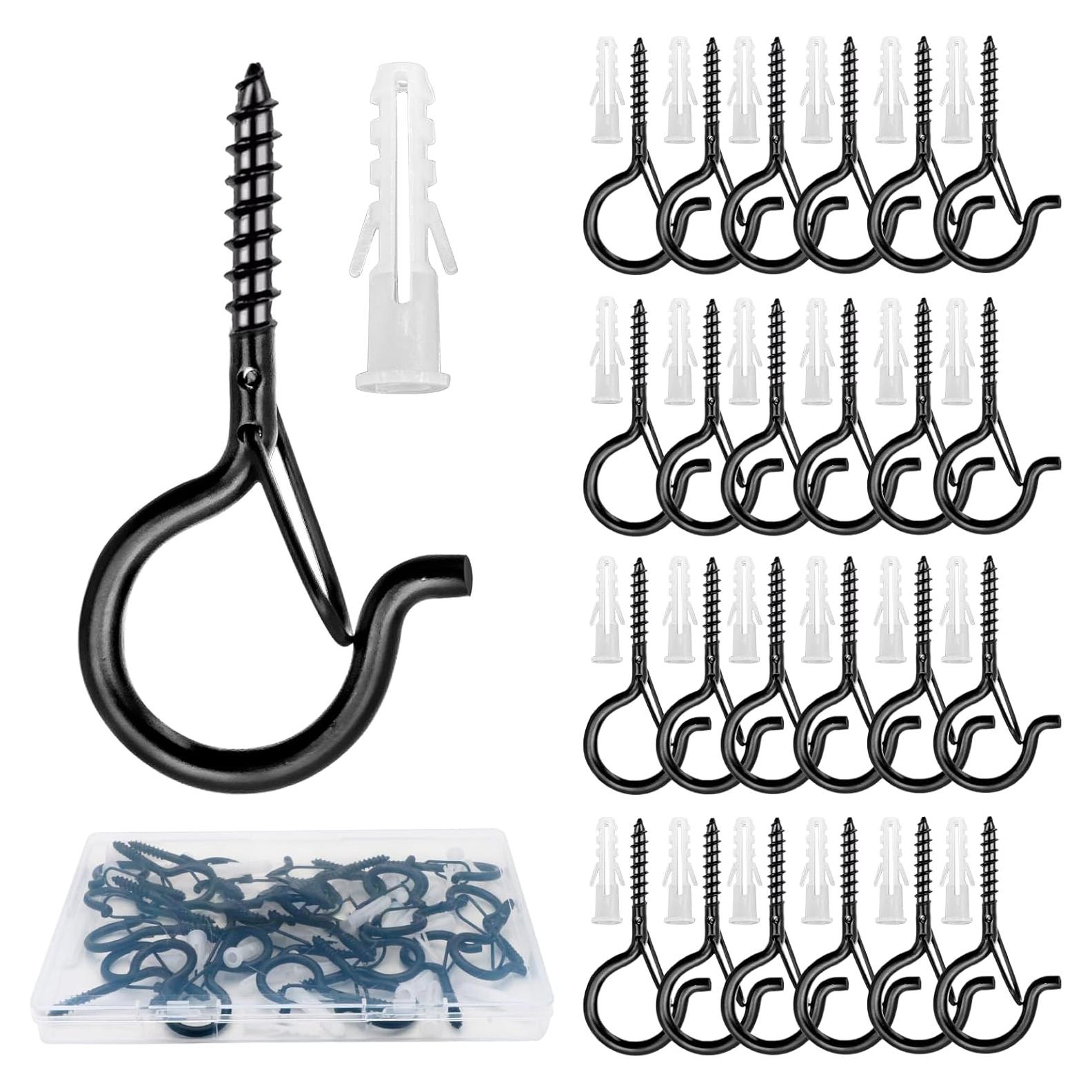 Ganchos de Seguridad Datttcc 25pcs Metal Negro 5.8cm 18kg