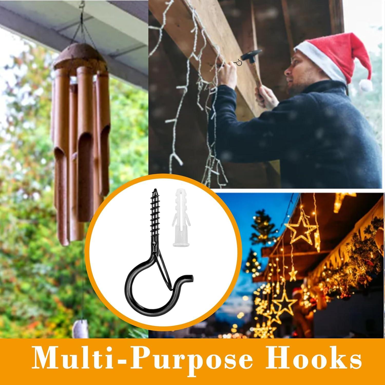 Ganchos de Seguridad Datttcc 25pcs Metal Negro 5.8cm 18kg