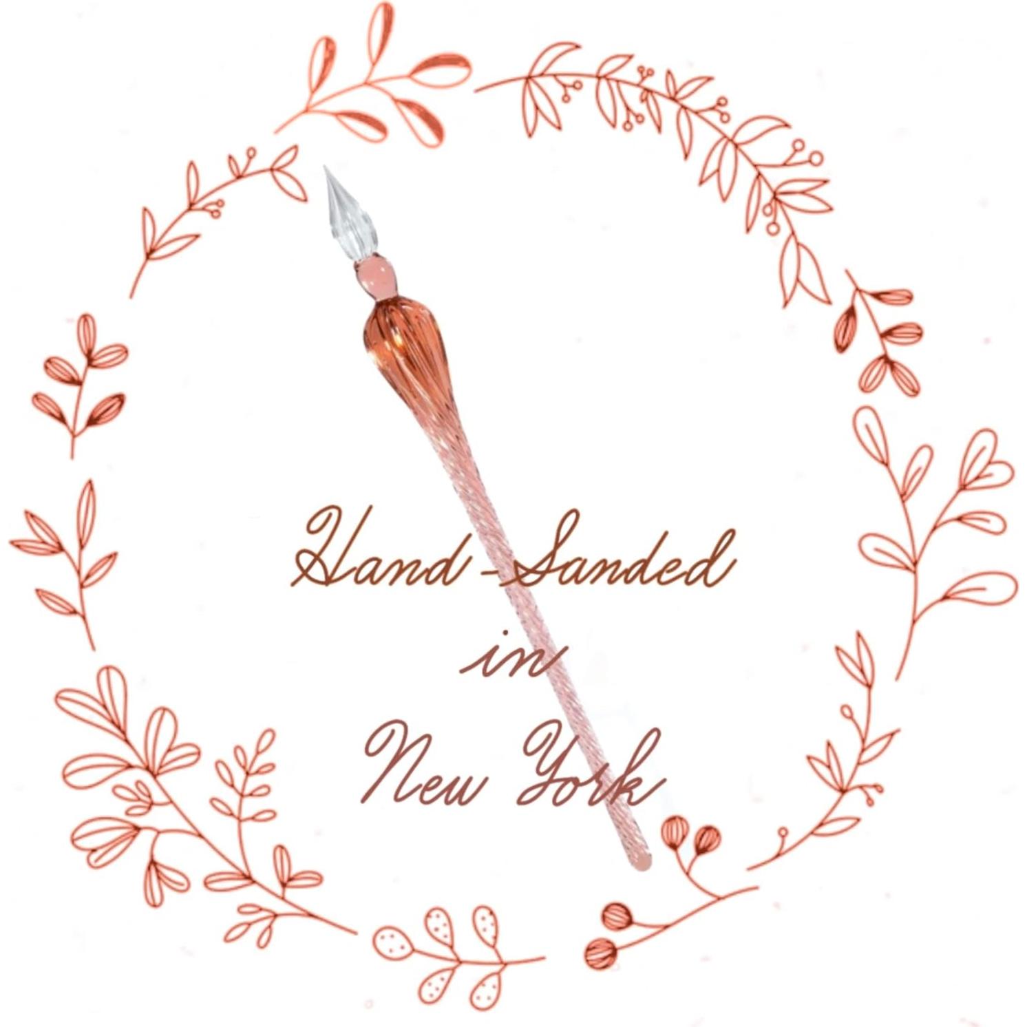 Juego de Pluma de Buceo de Vidrio Oblique Love Letters Coral Rosa