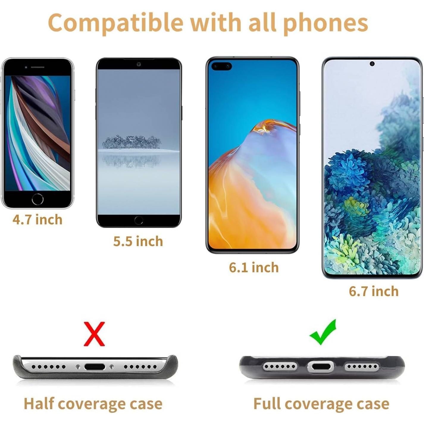 OUTXE Lanyard para Teléfono Rotatable 360° Negro - Compatible con Smartphones