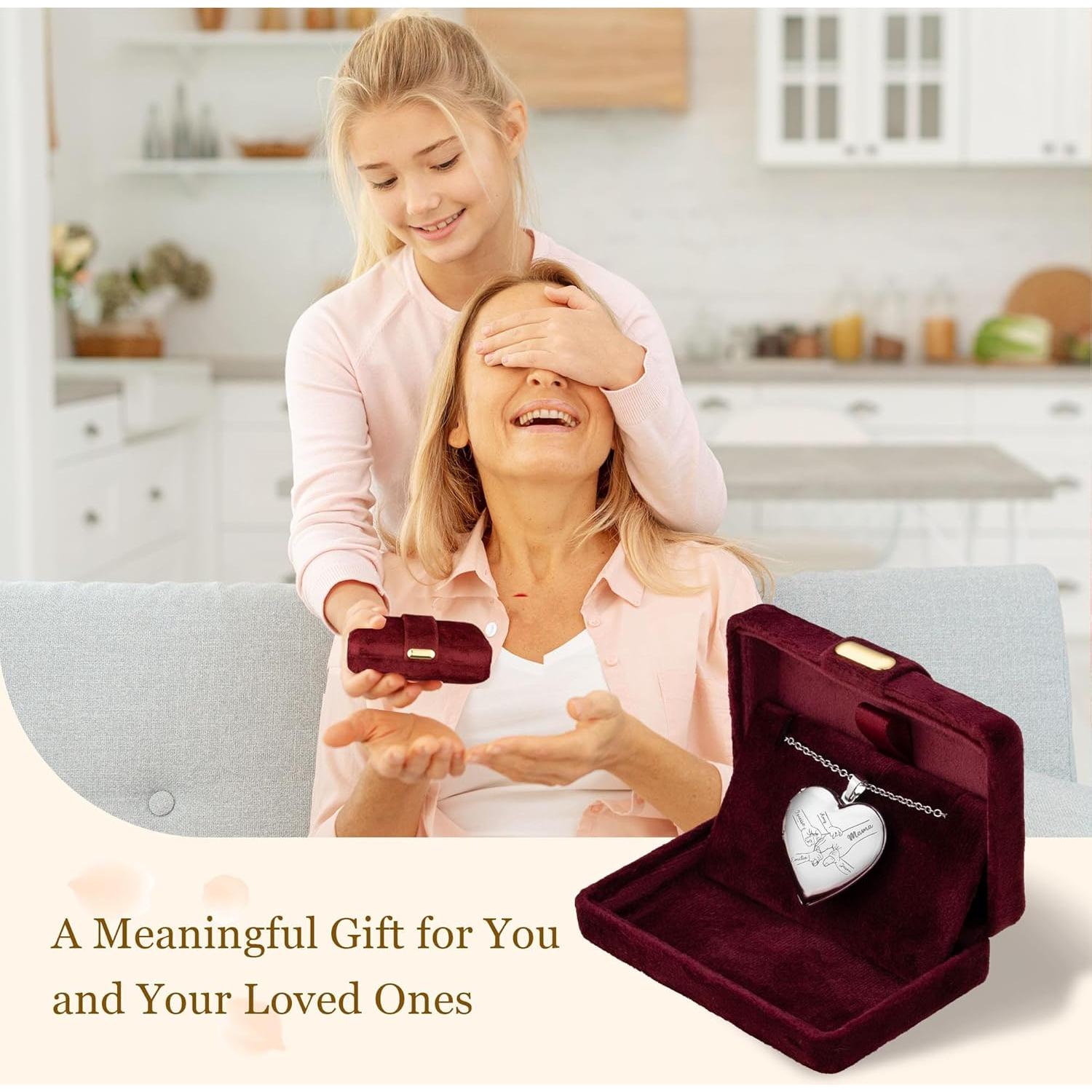 Collar Locket Personalizado Easycosy Acero Inoxidable 50.8 cm