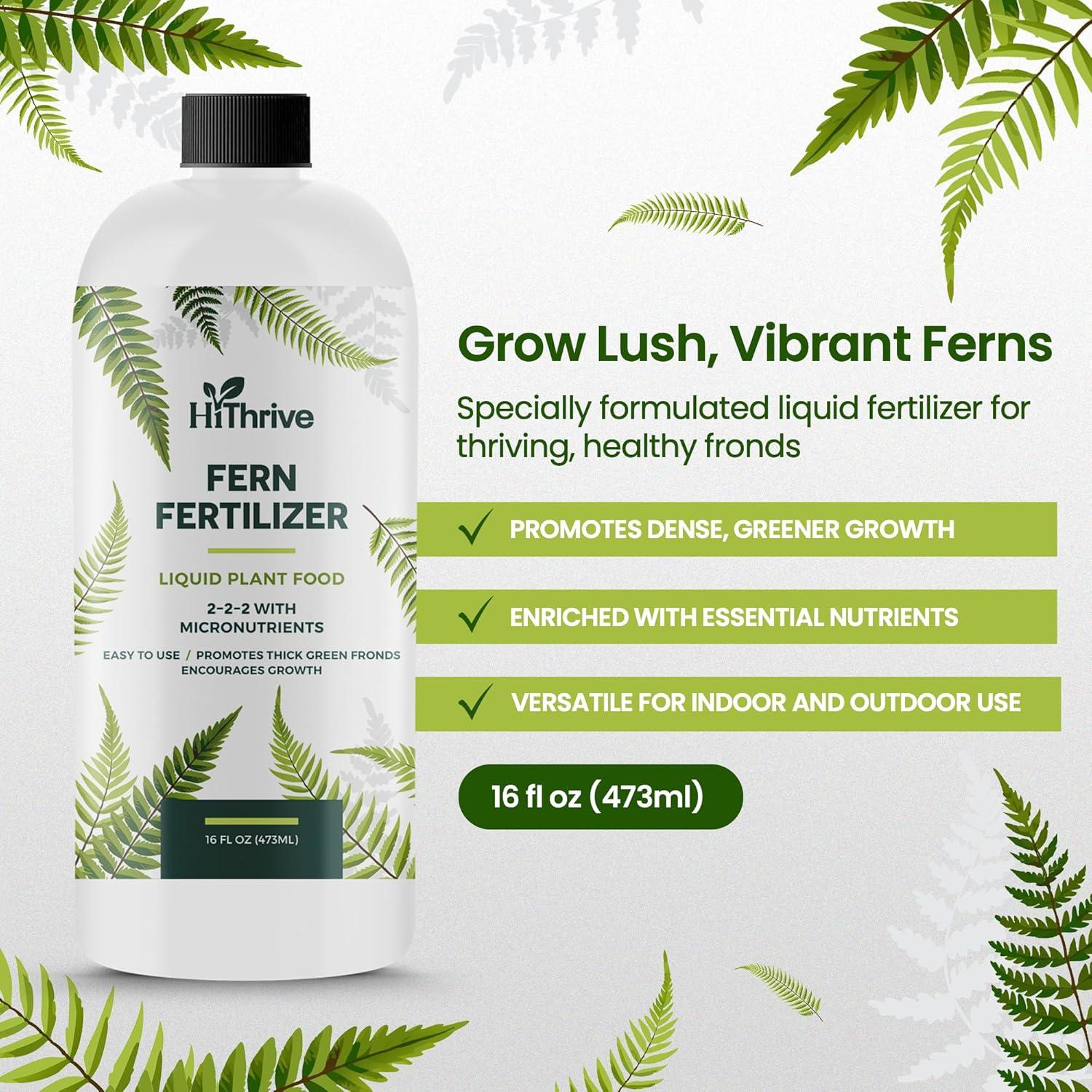 Fertilizante para Helechos HiThrive 16 oz - Crecimiento Verde