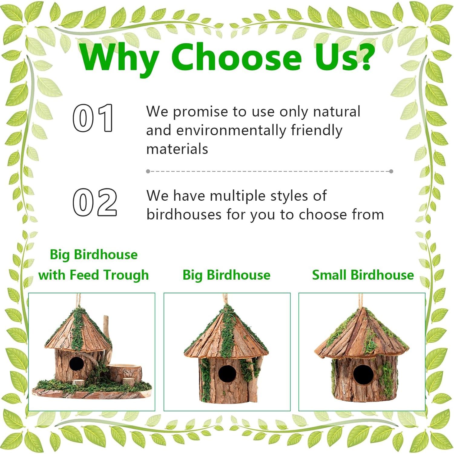 Casa para Aves de Madera GARDYUE Mediana con Protector