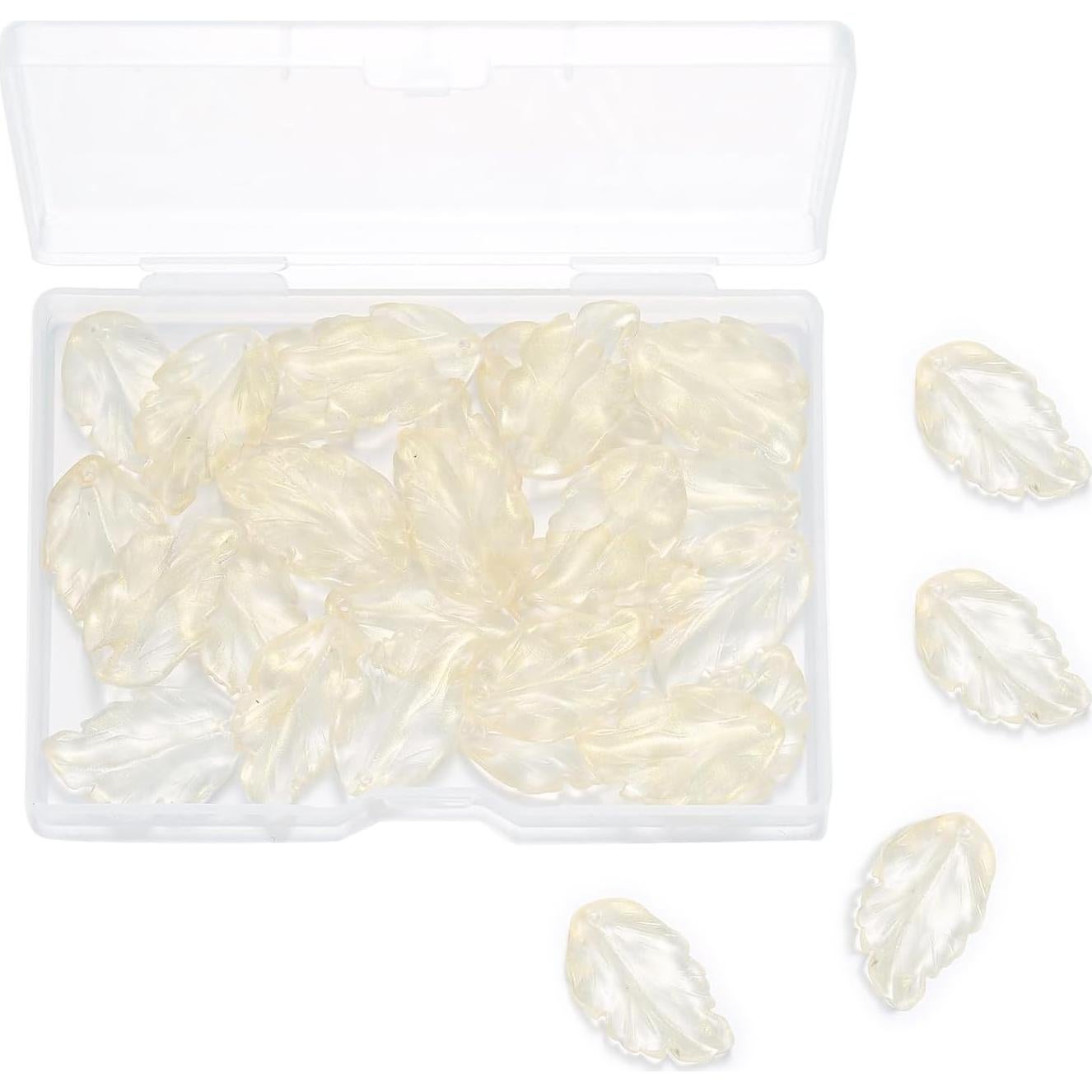 30 Perlas Espaciadoras de Cristal Hoja Dorada LUBINGSHINE