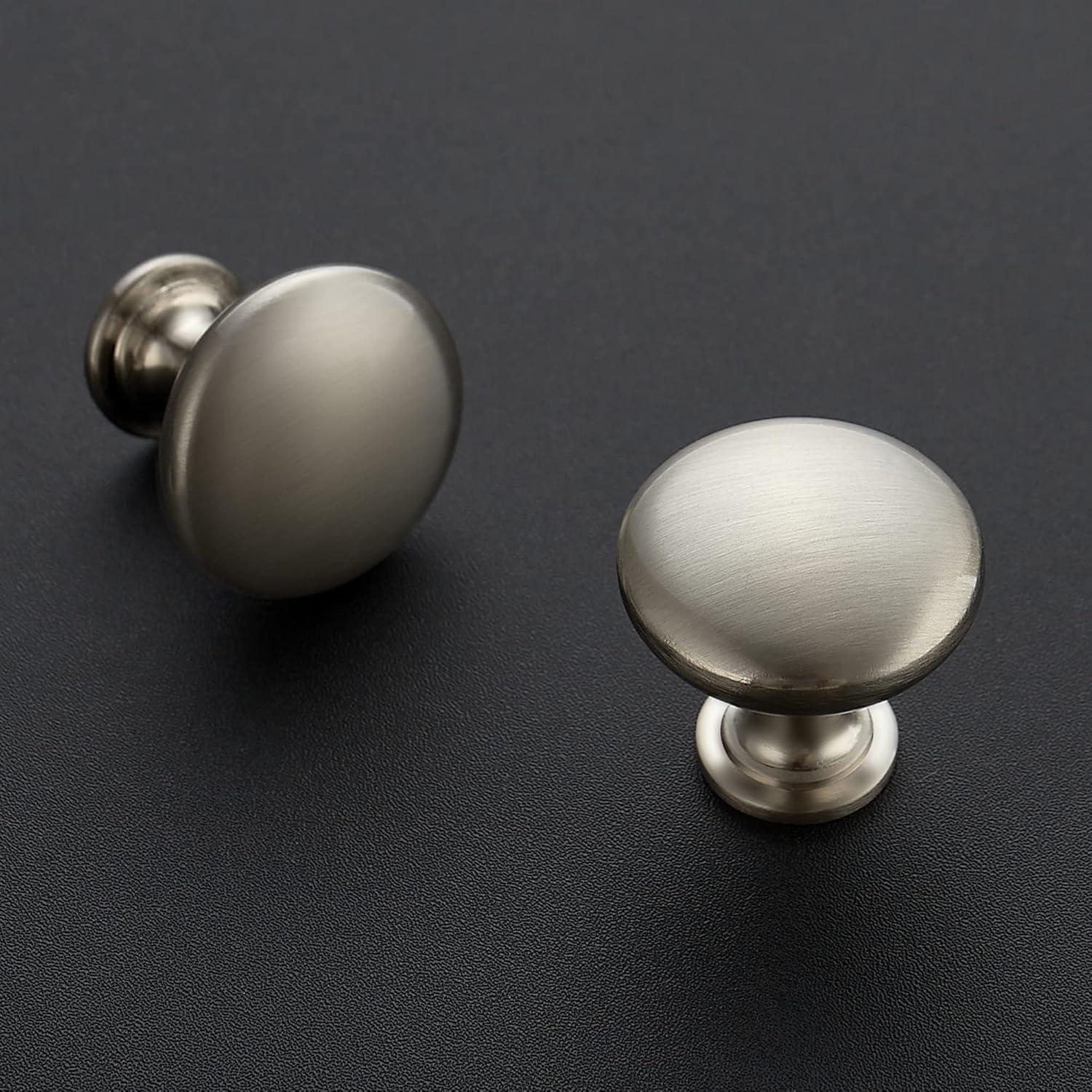 Perillas Redondas de Zinc Niquelado Ravinte para Gabinetes