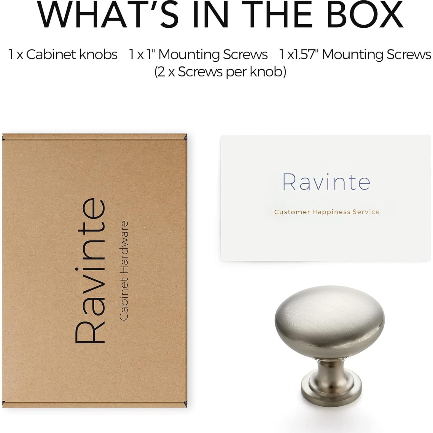 Perillas Redondas de Zinc Niquelado Ravinte para Gabinetes