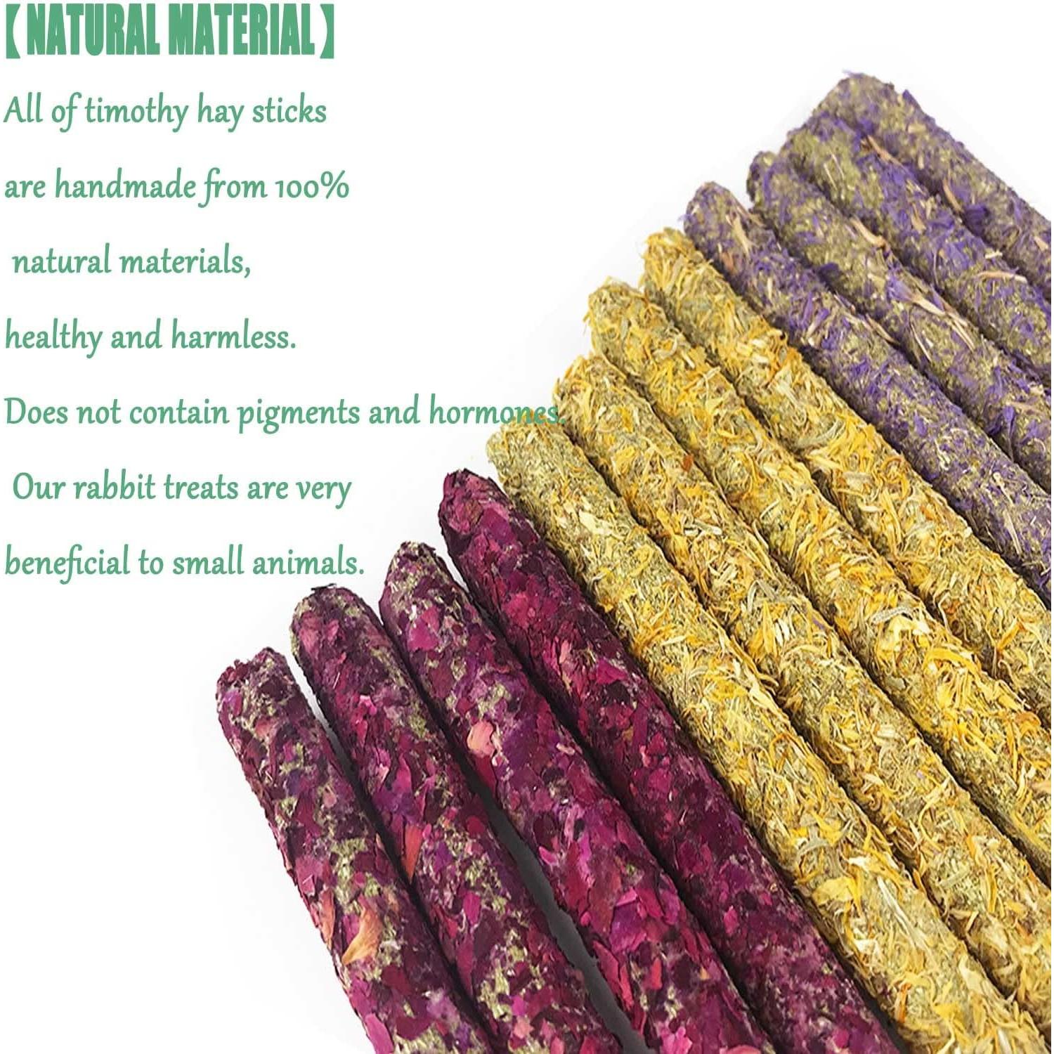 Juguetes para roer conejos 40pcs Heno Timothy Natural