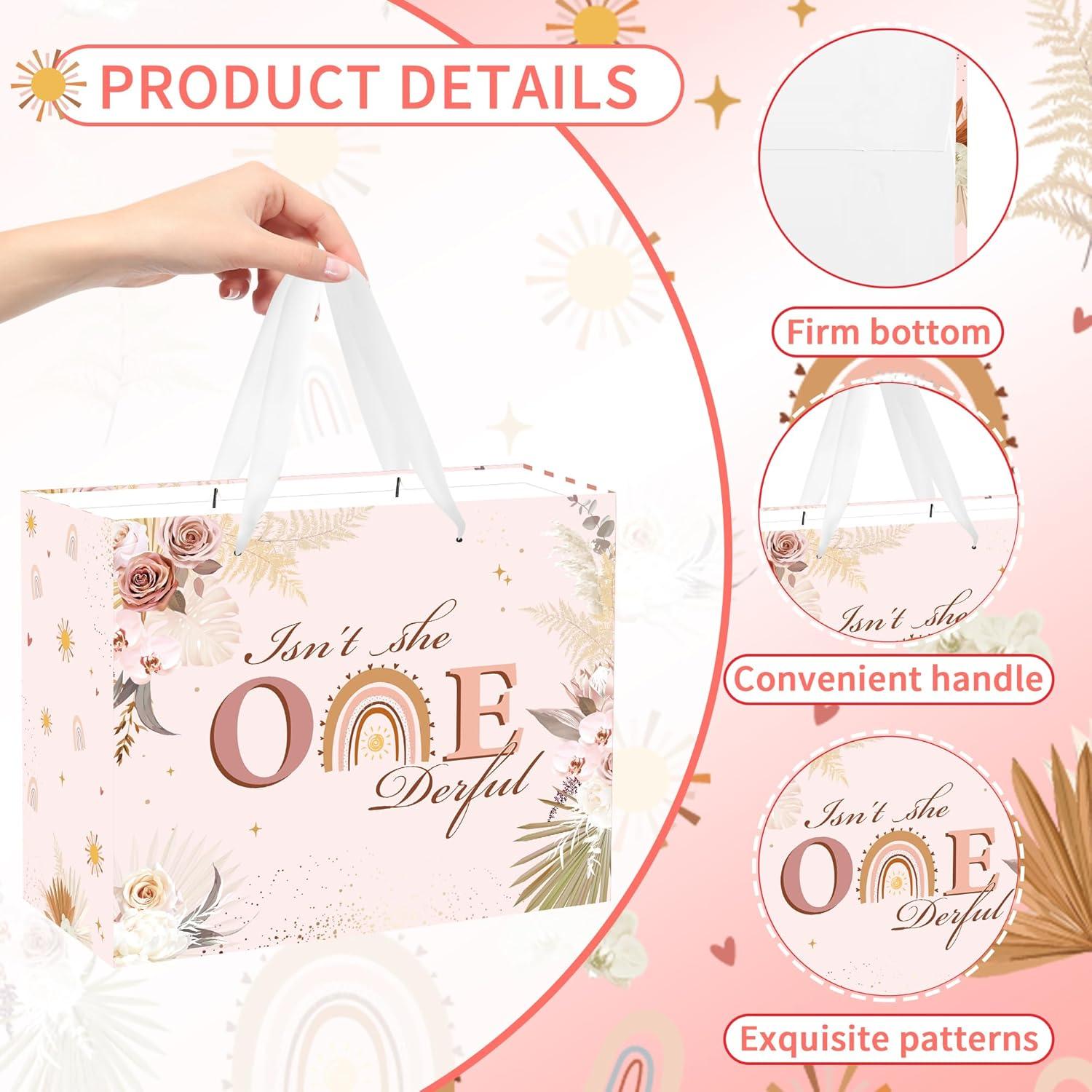 Bolsa de Regalo para 1er Cumpleaños EoBeCy Rosa Floral