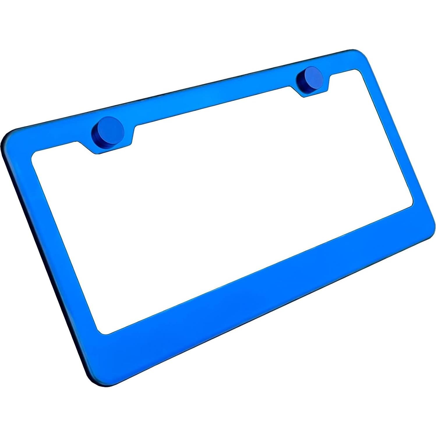 Marco de Placa de Licencia FAIPART Cromo Azul Universal