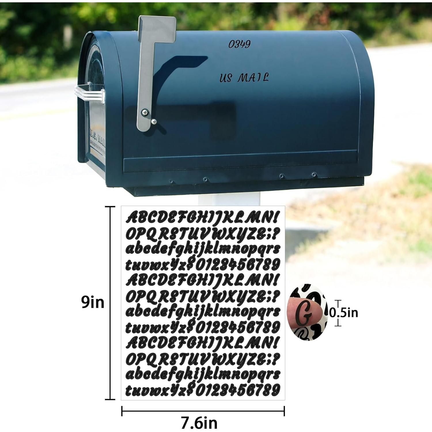 Stickers de Letras y Números Llewyn 2010 Piezas Negro 1.27 cm