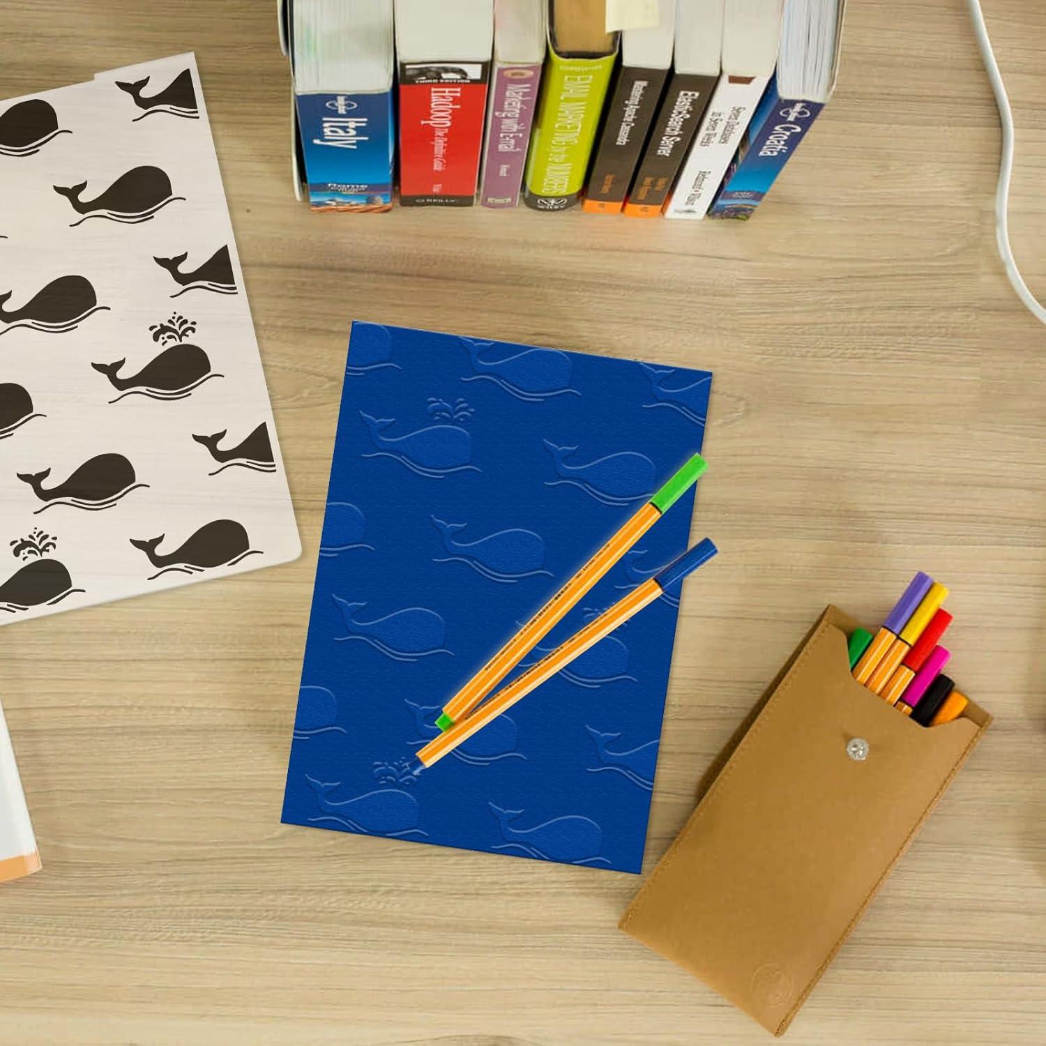 Carpeta de Embossing Ballena Oceánica Glodecart 14.5x10.4 cm