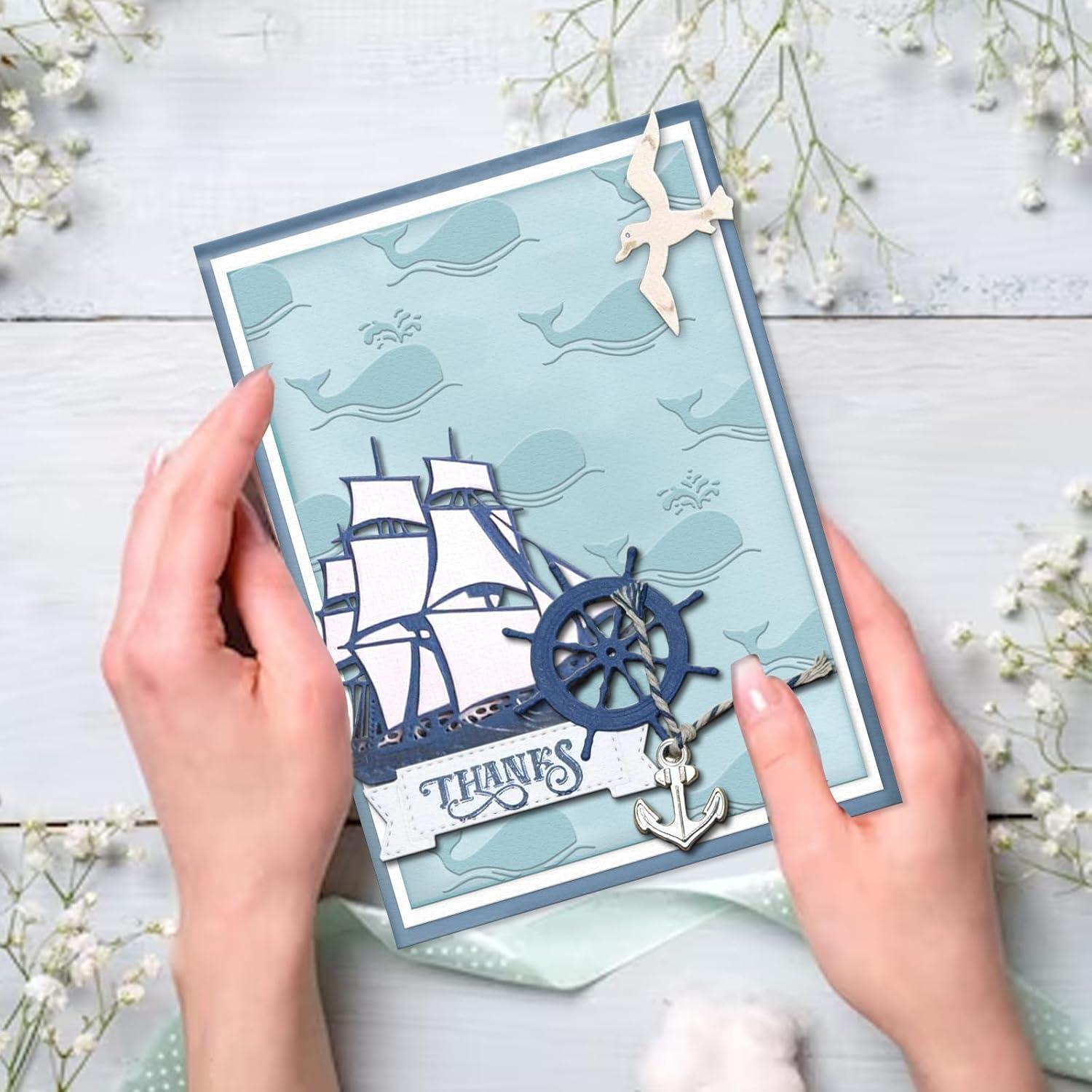 Carpeta de Embossing Ballena Oceánica Glodecart 14.5x10.4 cm