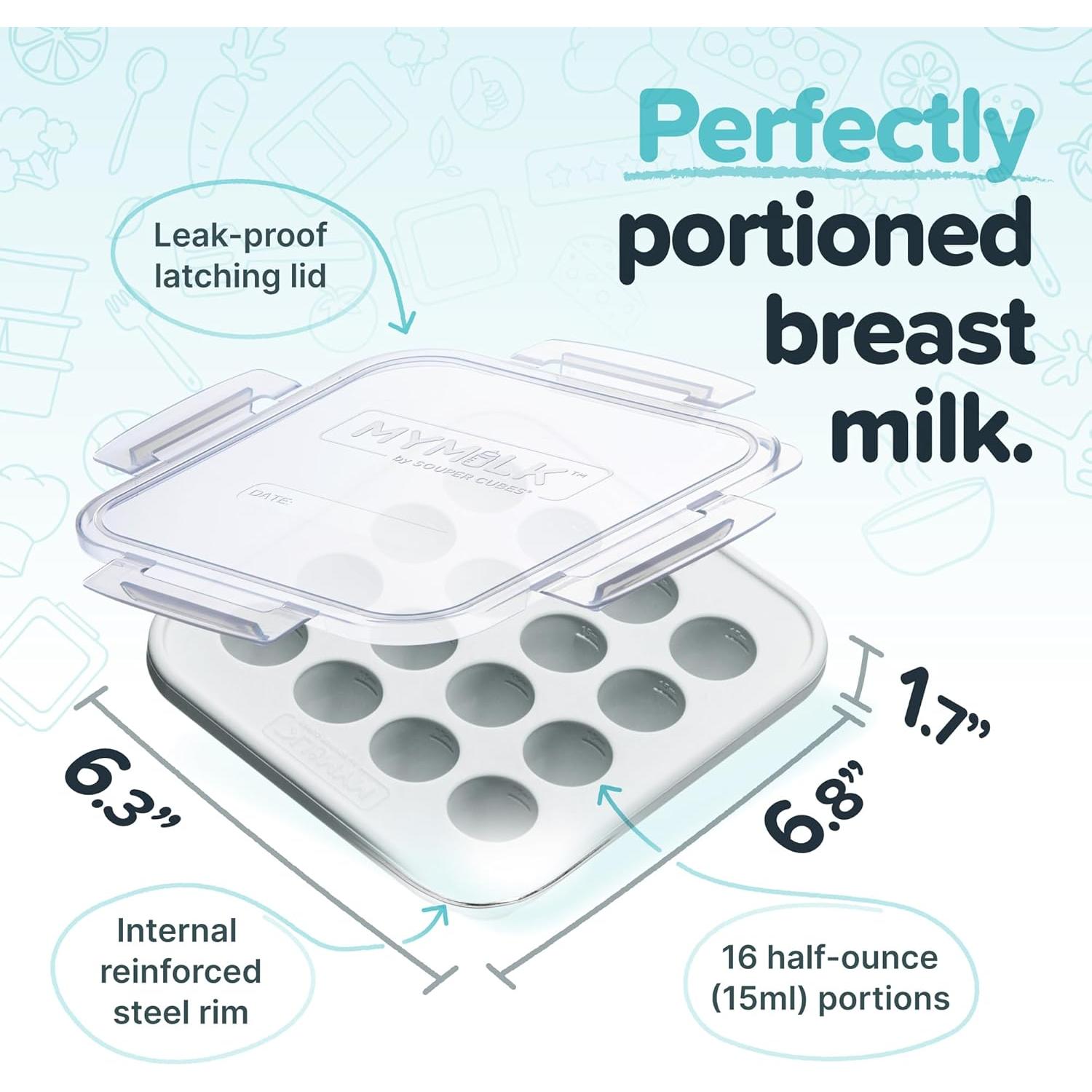 Bandejas de Silicona Souper Cubes MyMilk 2 Piezas 240 ml
