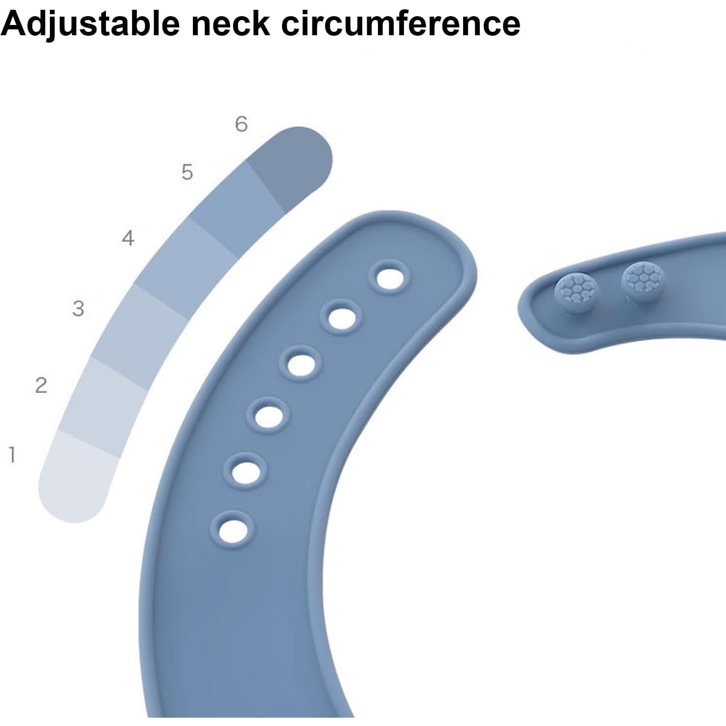 Bibs de Silicona Ajustables y Lavables para Adultos - Azul