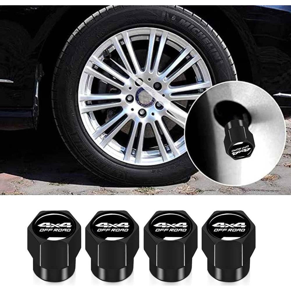 4 Tapones de Válvula de Neumático SOAPOP Aluminio Universal