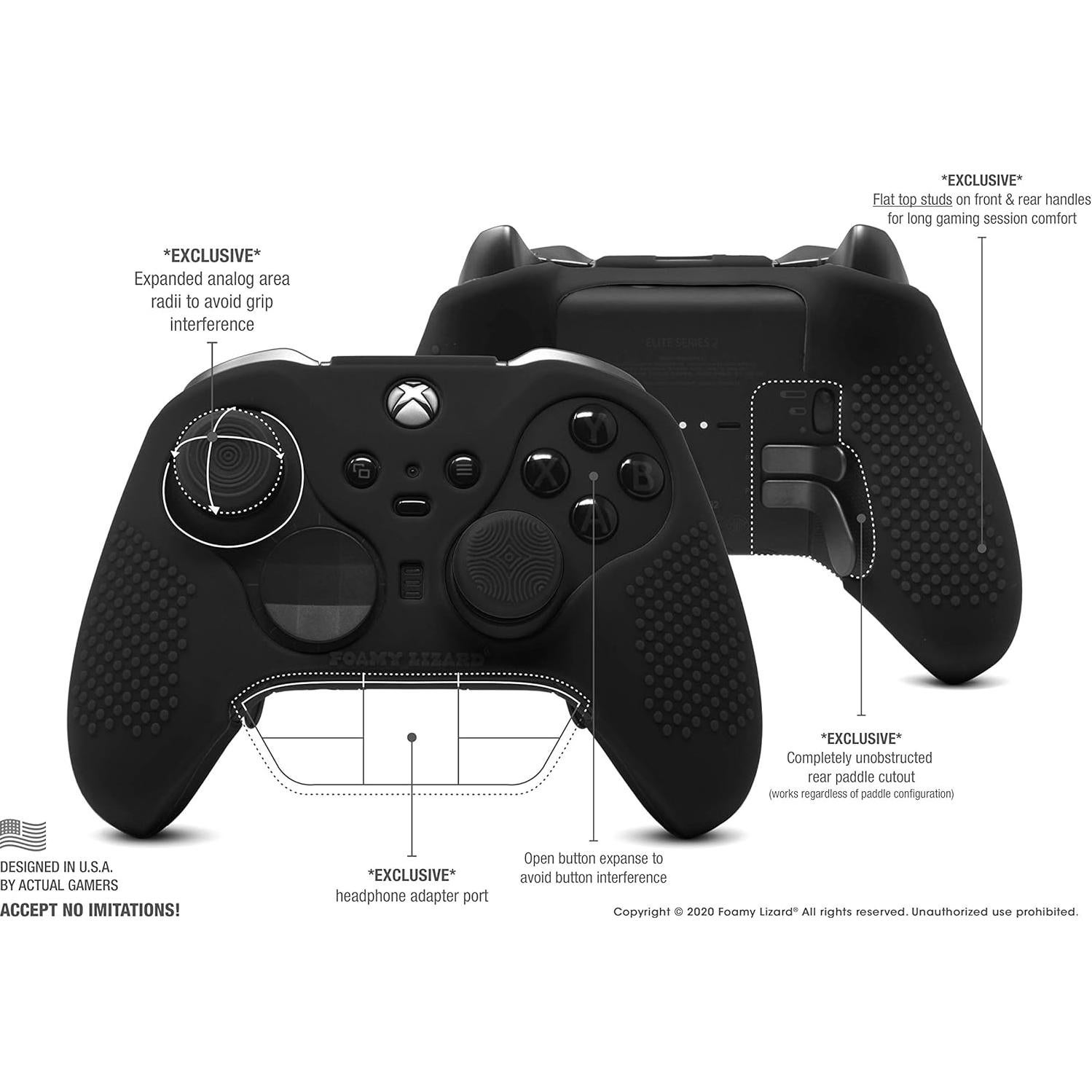 Agarre ElitePro 2 Foamy Lizard para Controlador Xbox One Elite 2