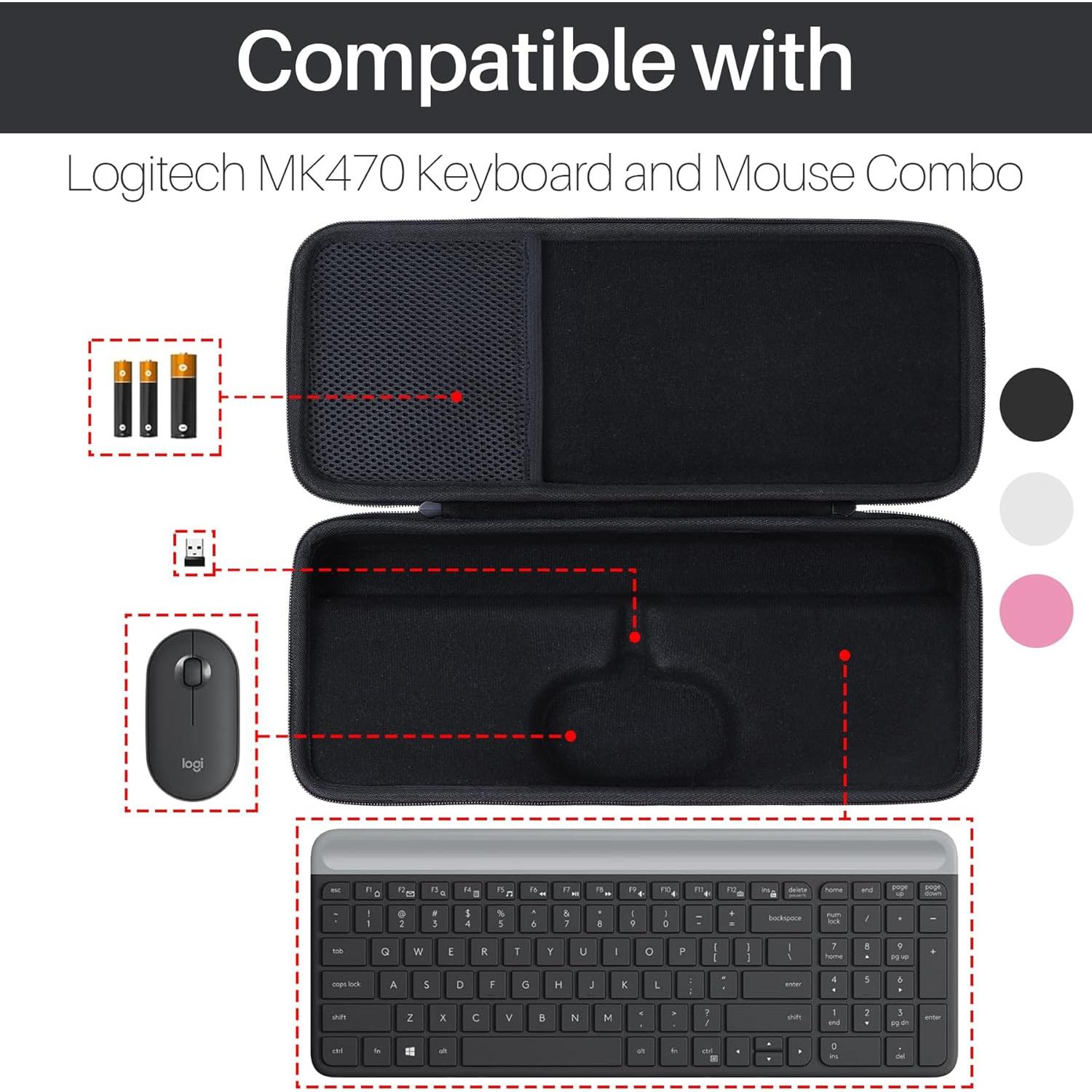 Funda Dura Lebakort para Teclado y Ratón Logitech MK470