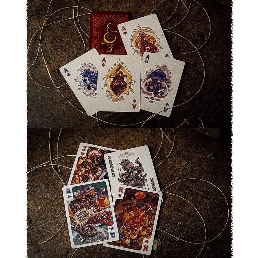 Juego de Cartas de Poker Cthulhu con Caja Organizadora