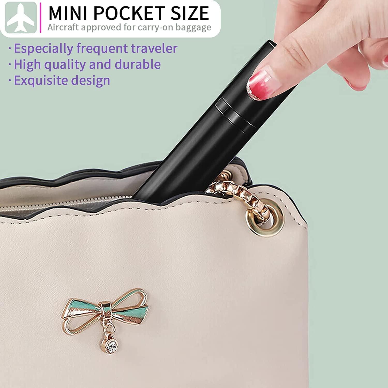 2 Botellas Atomizadoras de Perfume 5ml Refill Portátil Gris/Rosa