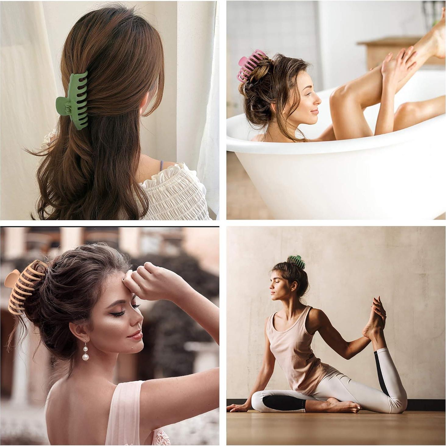 Clip para el cabello OWIIZI Grande Antideslizante 11 cm Negro