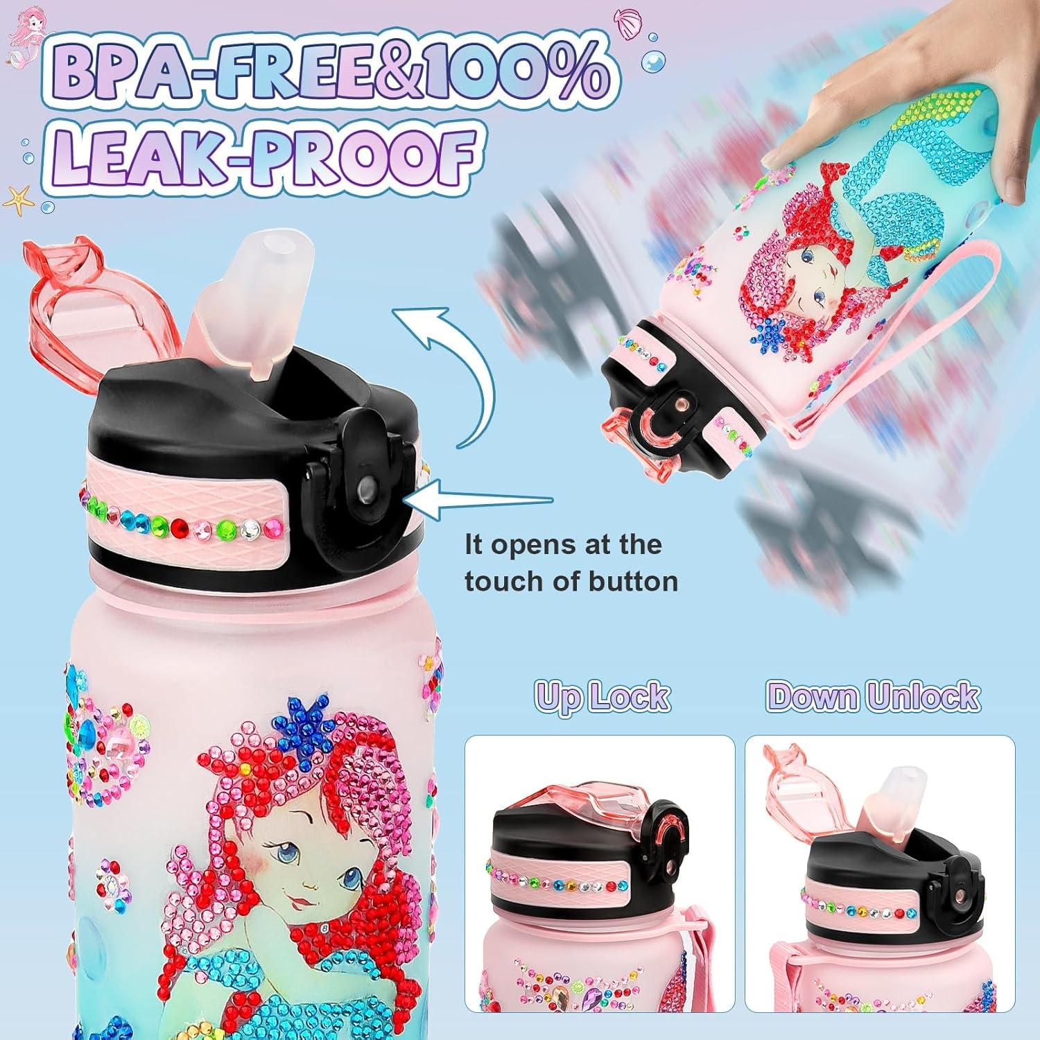 Kit de Manualidades Aolieh - Botella de Agua Sirena 600ml DIY