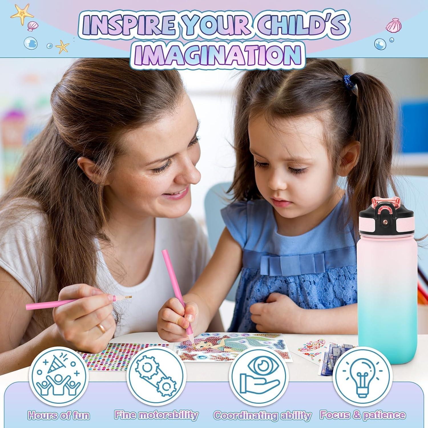 Kit de Manualidades Aolieh - Botella de Agua Sirena 600ml DIY