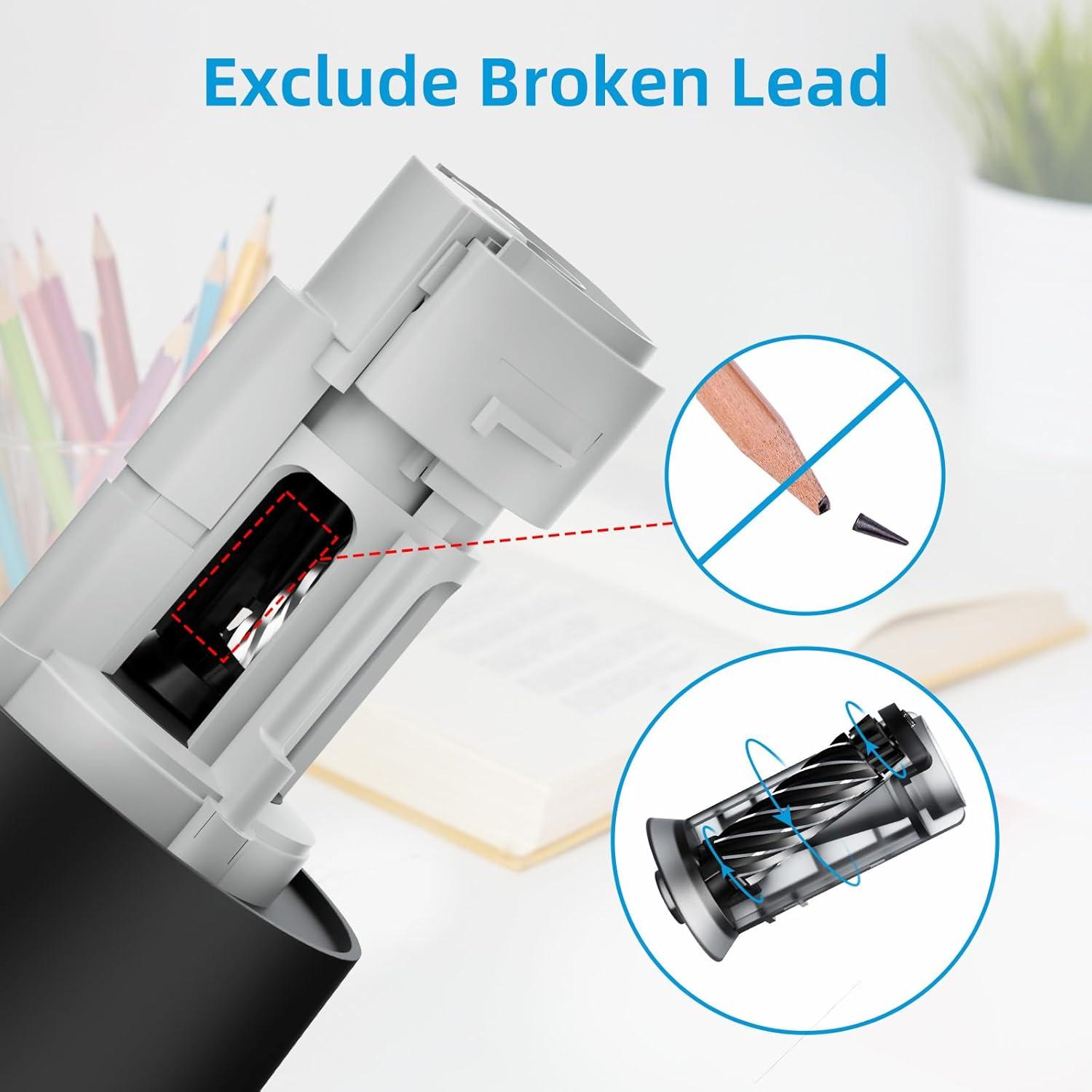 Sacapuntas Eléctrico Automático Tenwin TW8018 Negro 6-8mm