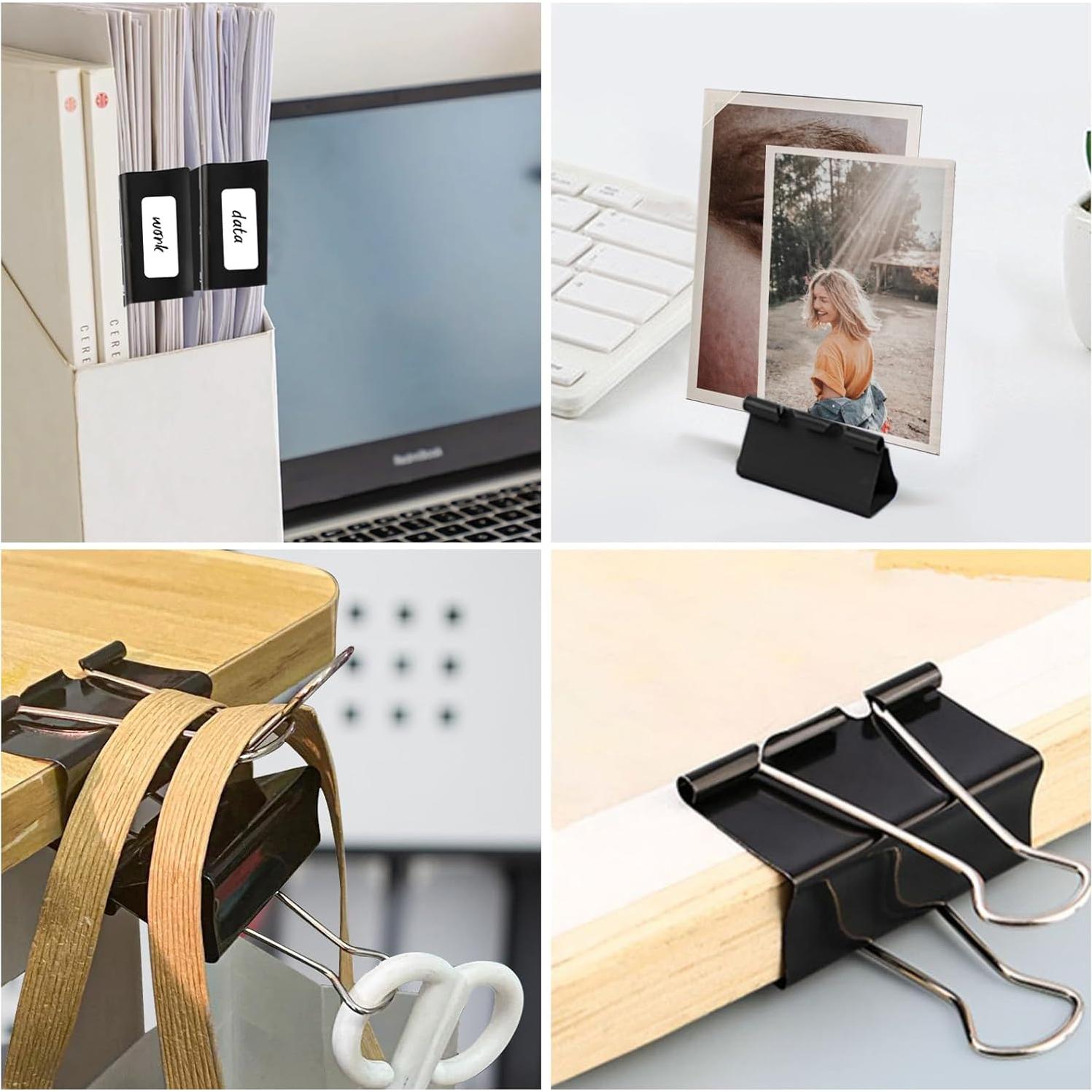 Clips de carpeta Jumbo AZ Shi Kong 3.81 cm 6 Pcs alta resistencia