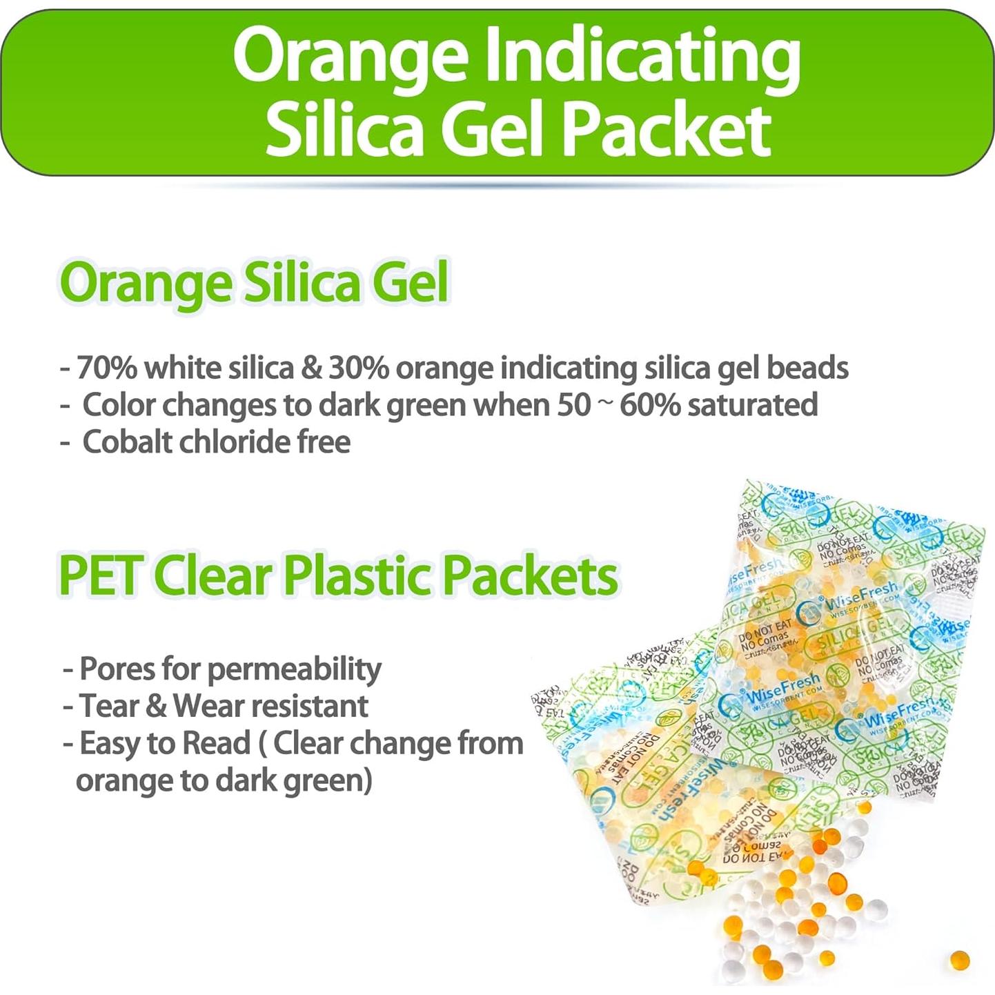 100 Paquetes de Gel de Sílice Deshidratante 2g - Wisesorbent