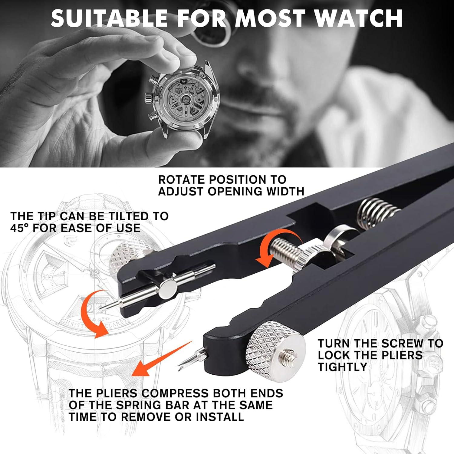 Kit de Herramientas de Pinzas para Reloj Ziyue con 10 Puntas