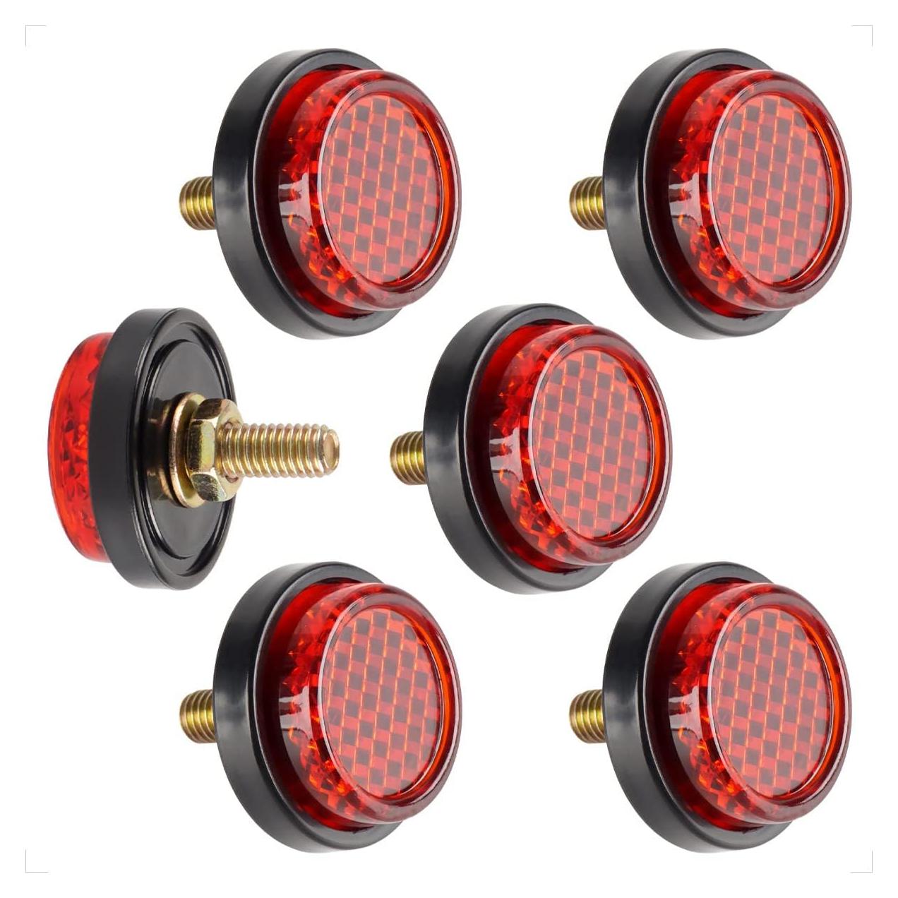 Pernos y Tuercas Reflectantes Rojos Evermotor para Motocicleta