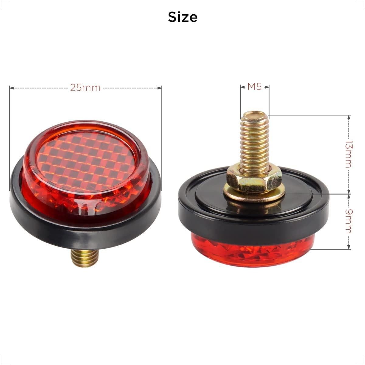 Pernos y Tuercas Reflectantes Rojos Evermotor para Motocicleta