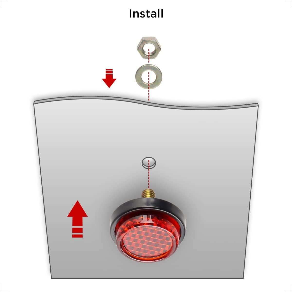 Pernos y Tuercas Reflectantes Rojos Evermotor para Motocicleta