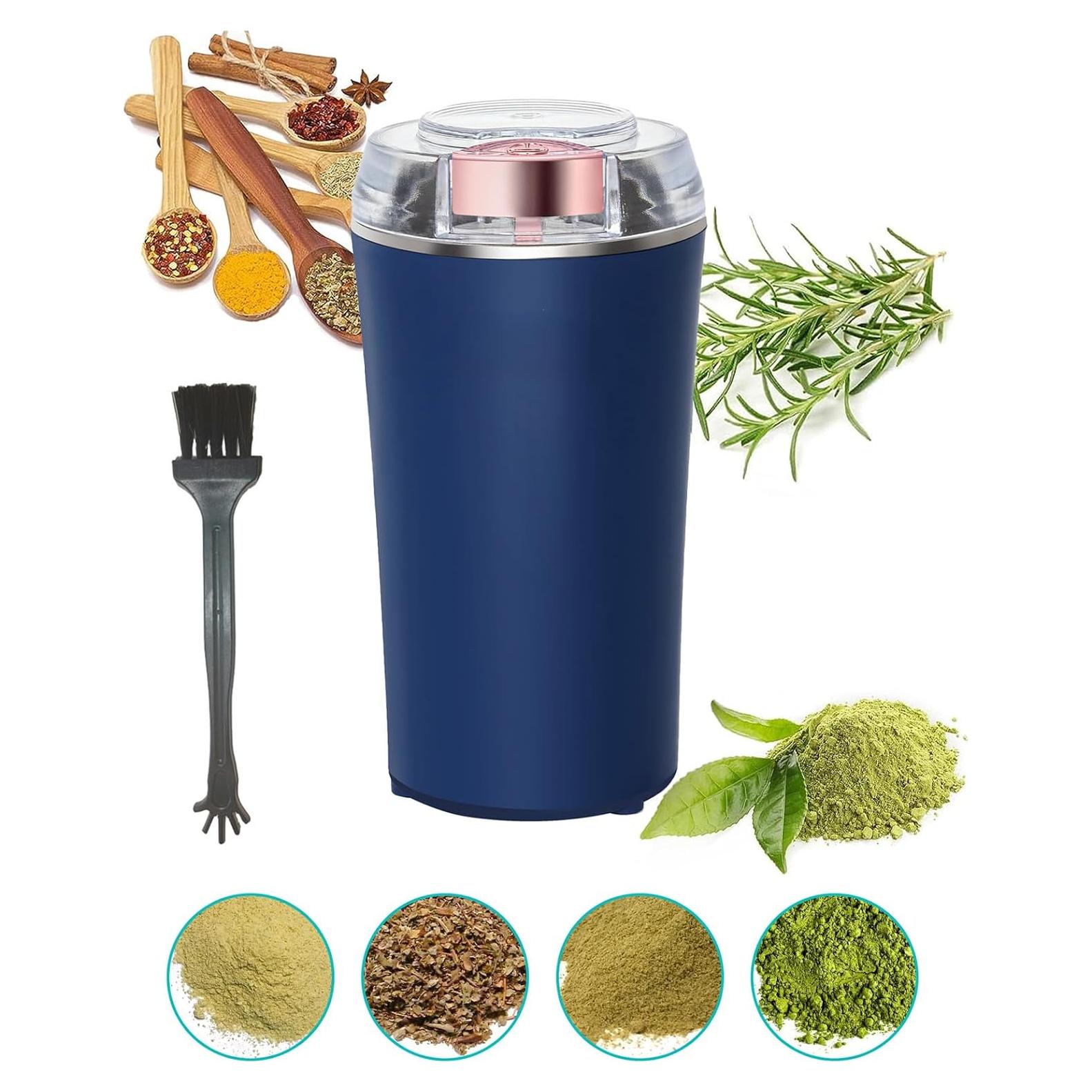 Molino de Especias Eléctrico PLAMAKER 200W 24 Tazas Azul